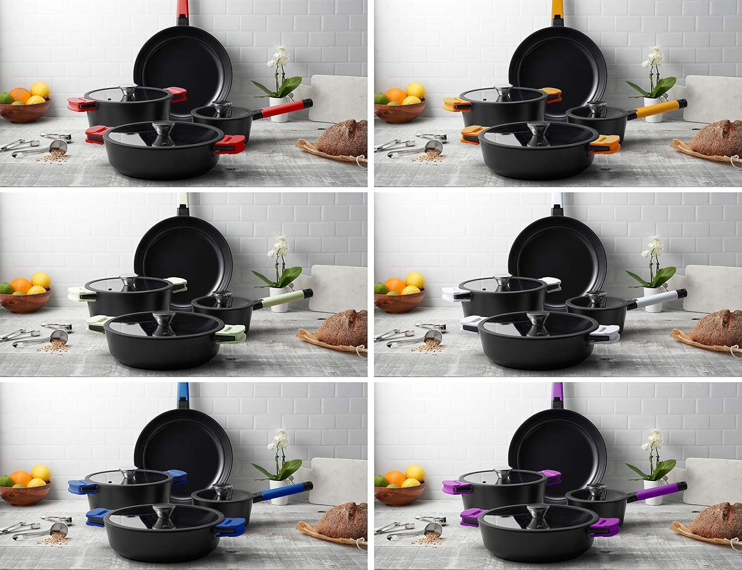 Zavor Noir 7-Piece Black Cast Aluminum Nonstick Cookware Set