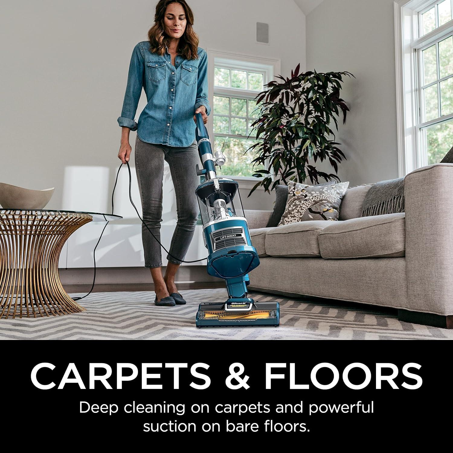 Teal Upright Vacuum with HEPA Filter and Pet Tools