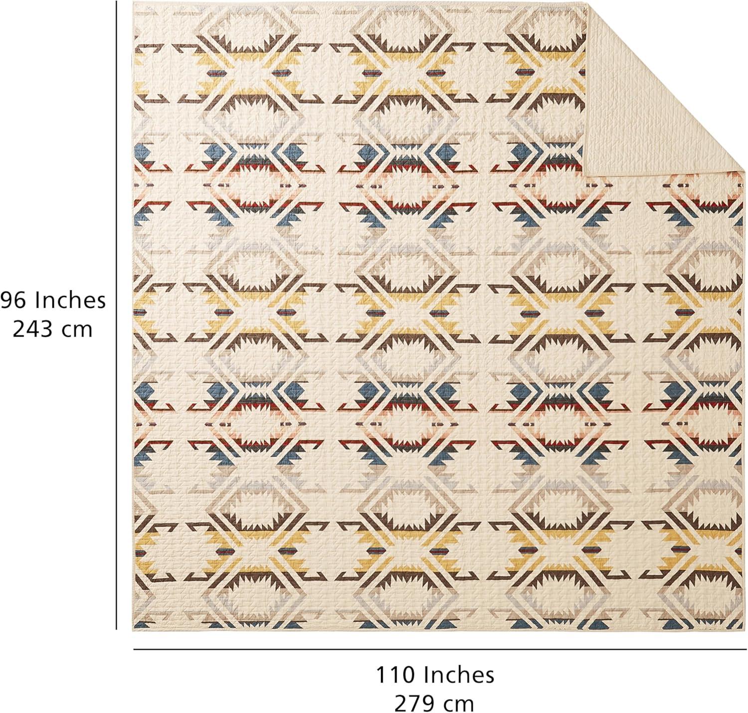 King Organic Cotton Reversible White Quilt Set