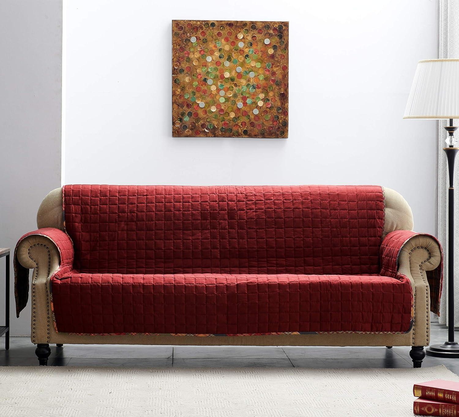 Barefoot Bungalow Durango Gold Rush Reversible Quilted Sofa Slipcover