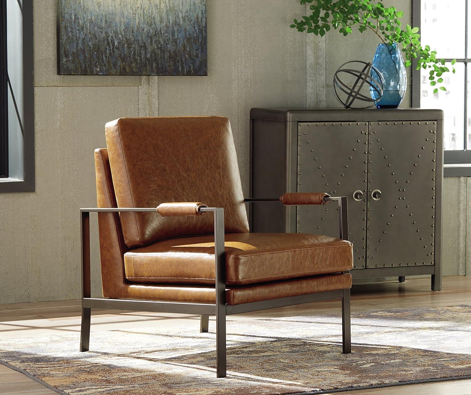 Signature Design by Ashley Contemporary Peacemaker Accent Chair  Brown