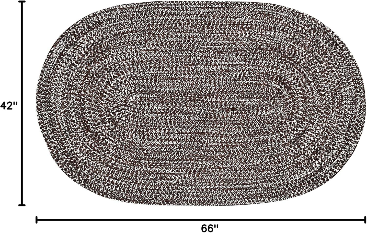 Better Trends Chenille Tweed Braid Collection is Durable and Stain Resistant Reversible Indoor Area Utility Rug 100% Polyester in Vibrant Colors, 22" x 40" Oval, Navy & Smoke Blue