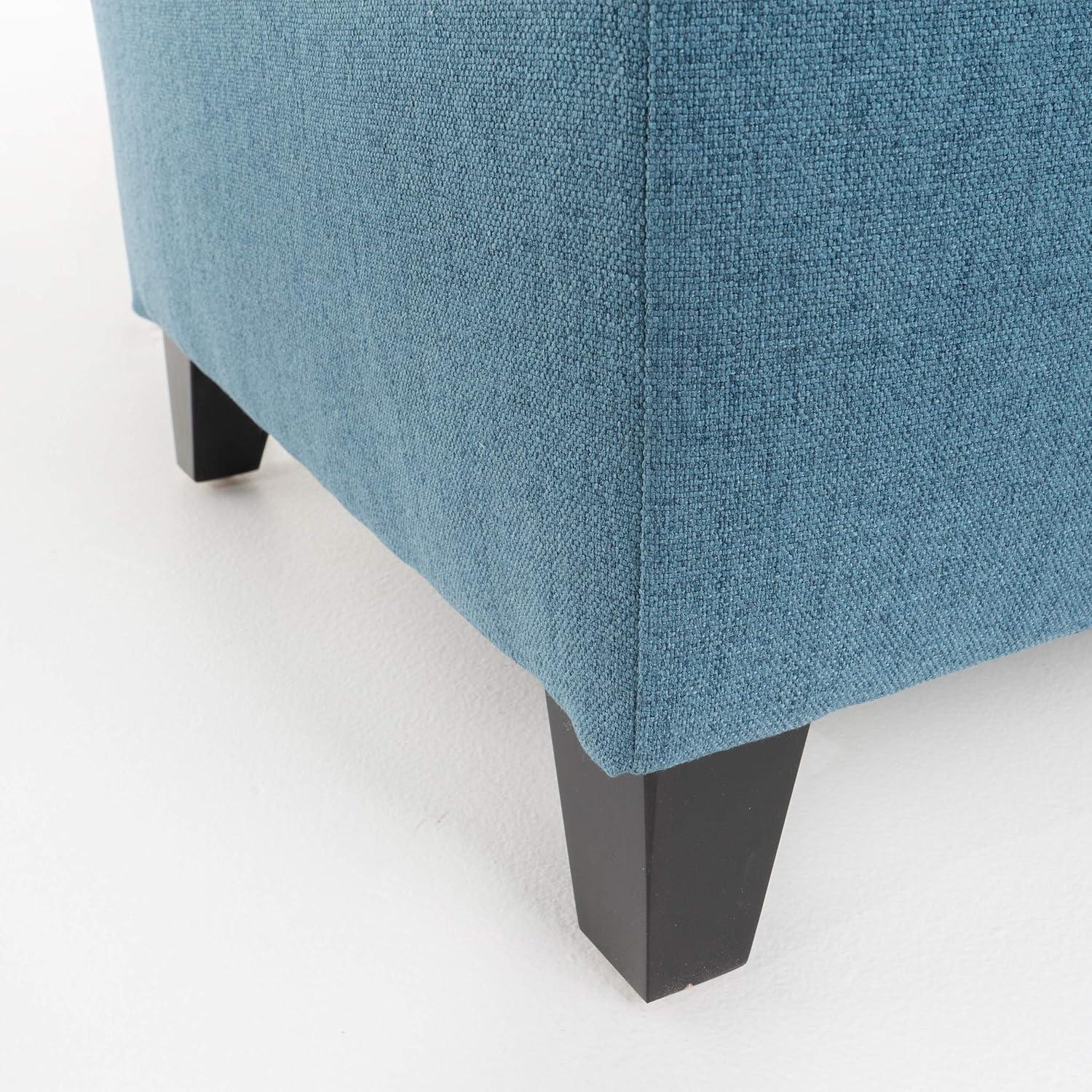 Juliana Storage Ottoman Blue - Christopher Knight Home: Upholstered Rectangular Bench, 250lb Capacity