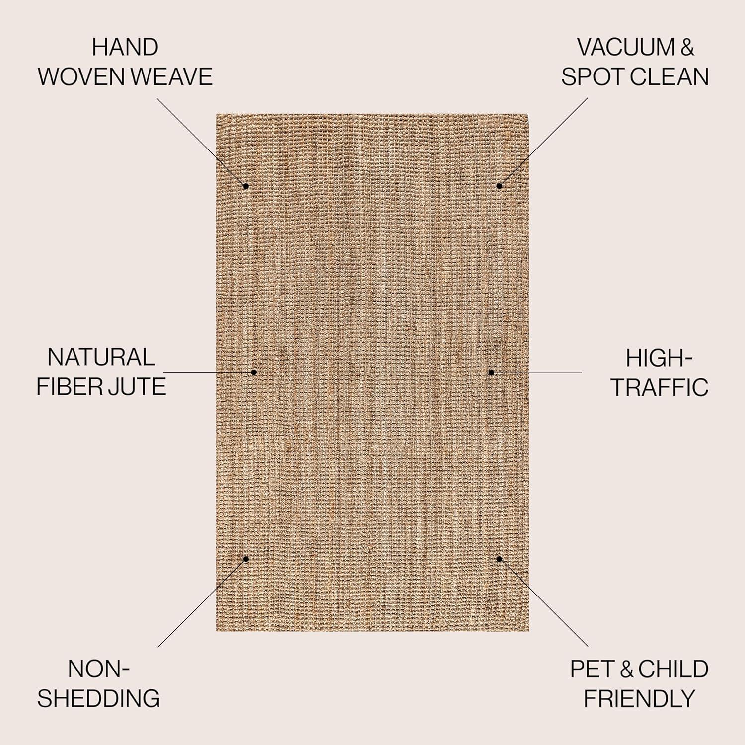 Pata Hand Woven Chunky Jute Indoor Area Rug - JONATHAN Y