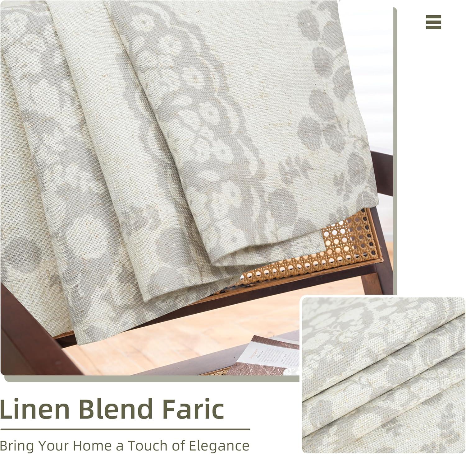 Silver Medallion Thermal Insulated Linen Blend Window Panels