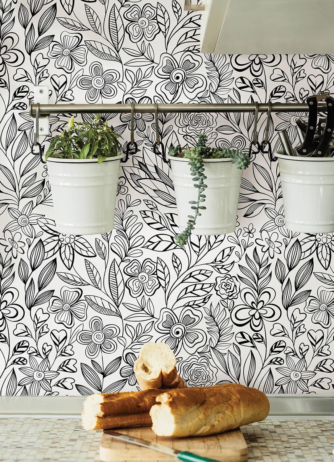 Garden Simply Stated Florals Peel and Stick Wallpaper