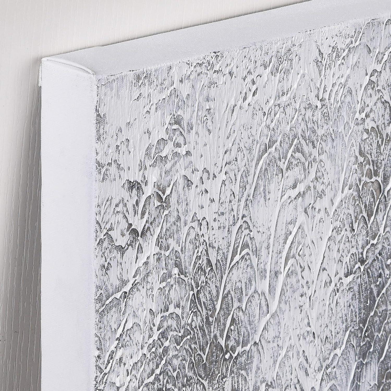 Empire Art Direct Gray Frequency Textured Metallic Hand Painted Wall Art, 30" x 40" x 1.5", Ready to Hang