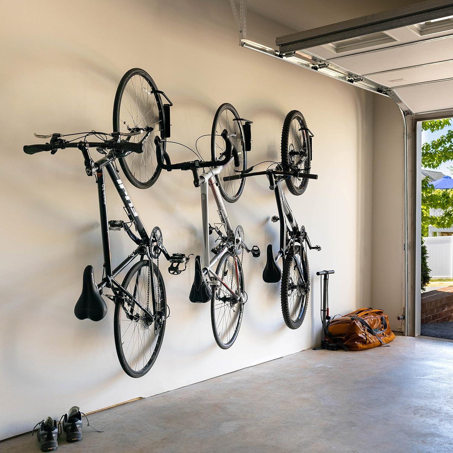 Black Steel Swivel Wall Mount Bike Storage Rack