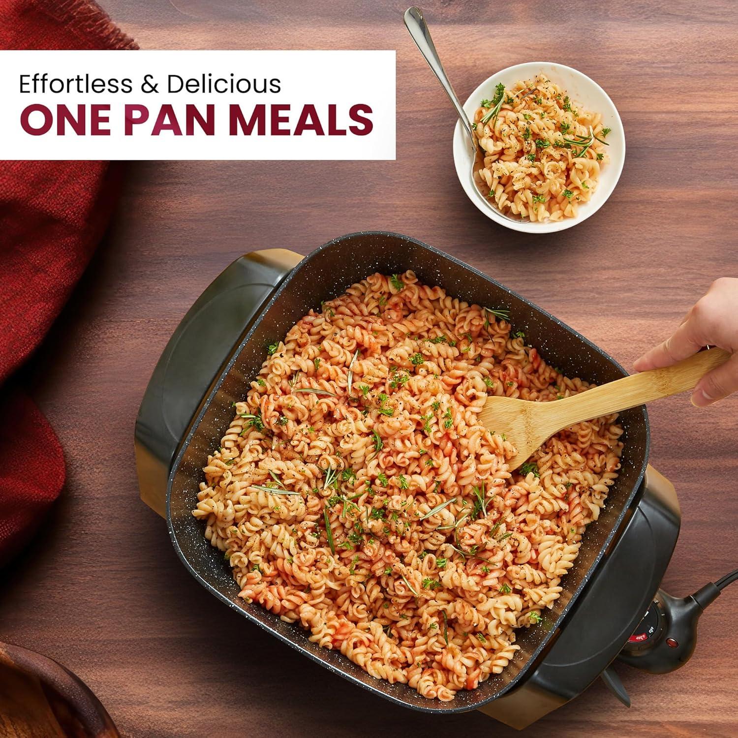 Elite Gourmet Healthy Ceramic Coated Electric Skillet