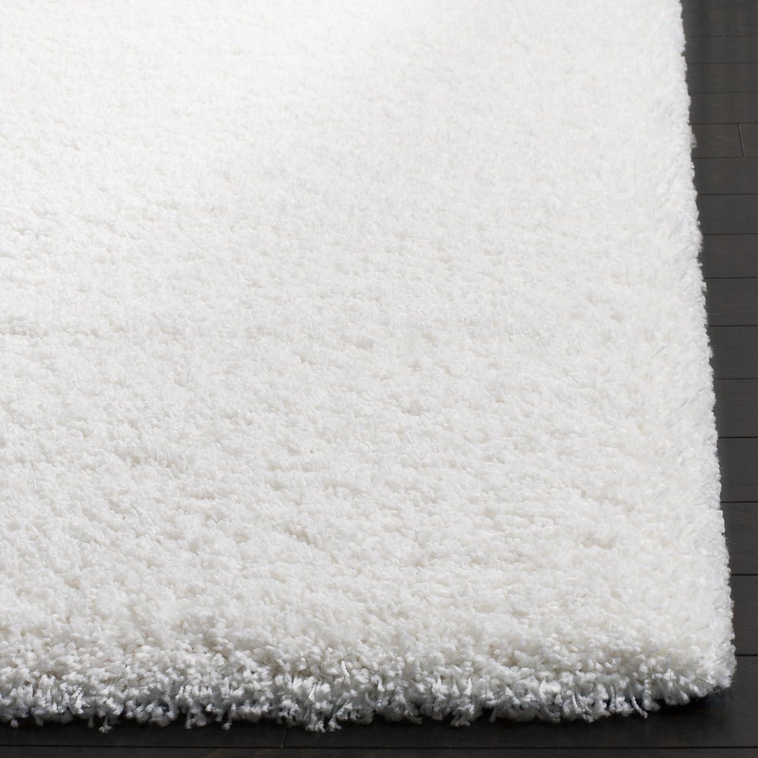 California Shag SG151 Power Loomed Indoor Area Rug - White - 5'3"x7'6" - Safavieh