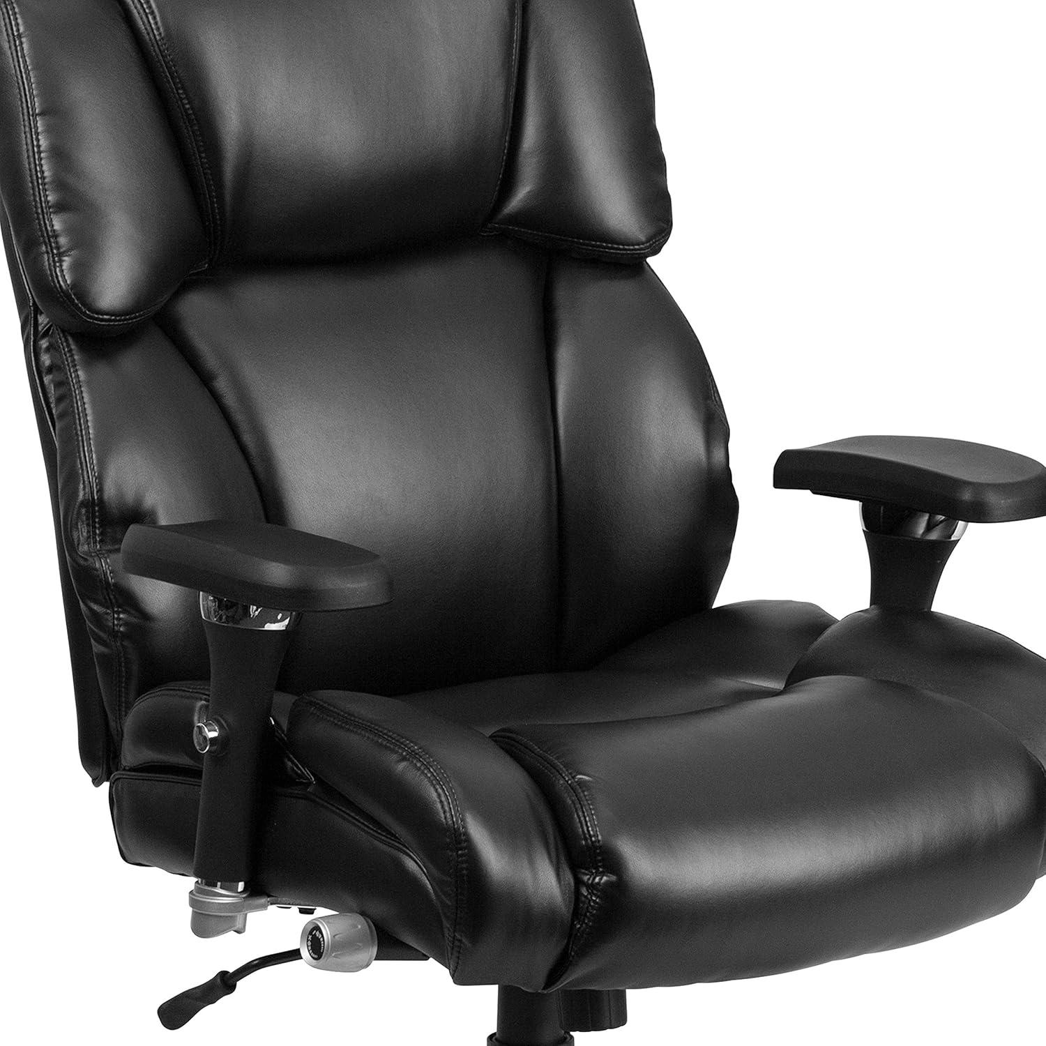 Flash Furniture HERCULES Series 24/7 Intensive Use Big & Tall 400 lb. Rated Executive Swivel Ergonomic Office Chair with Lumbar Knob and Tufted Headrest & Back