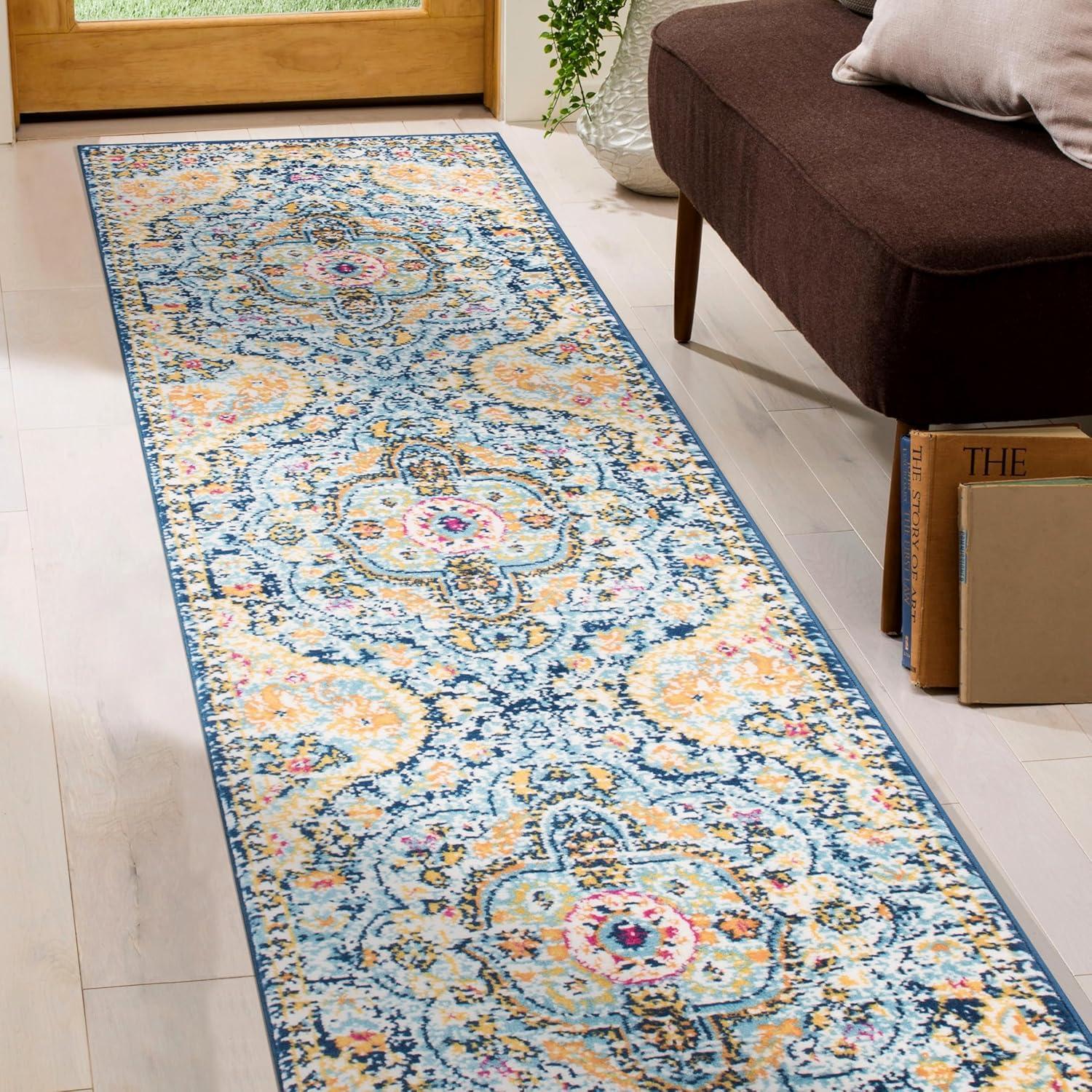 World Rug Gallery Distressed Vintage Bohemian Area Rug