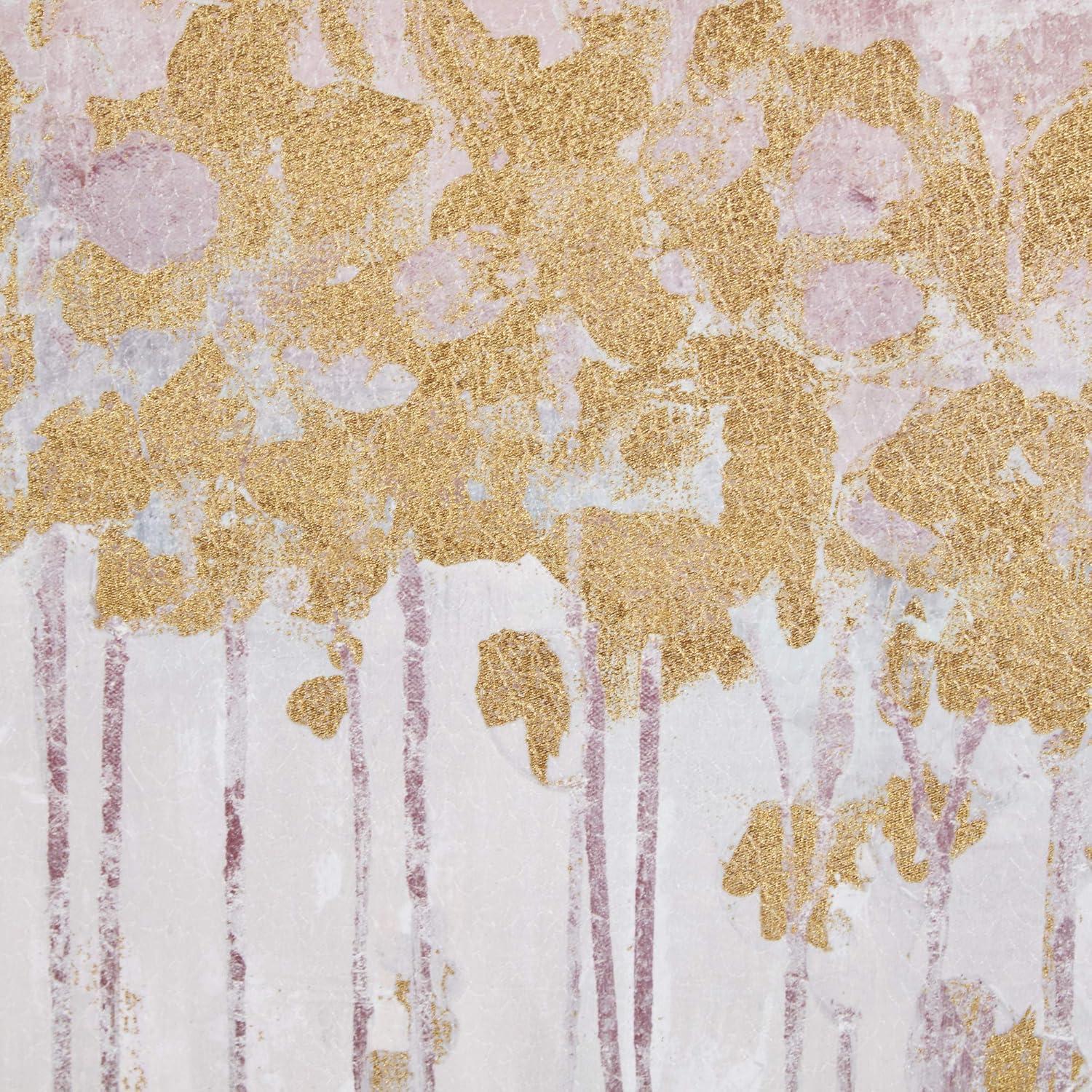 Blush and Gold Abstract Forest 3-Piece Canvas Wall Art Set