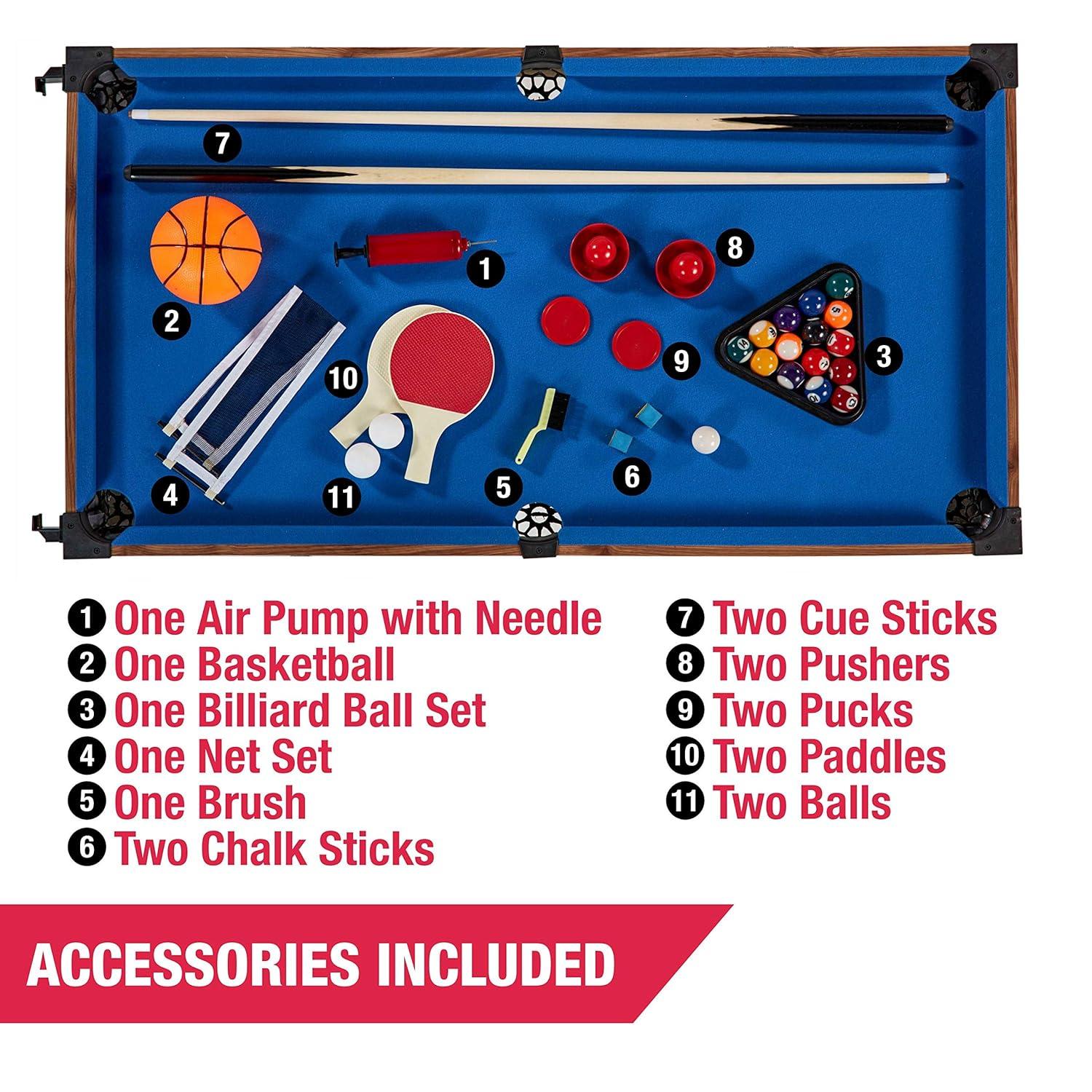 MD Sports 5 Game 48.5" Multi Game Table