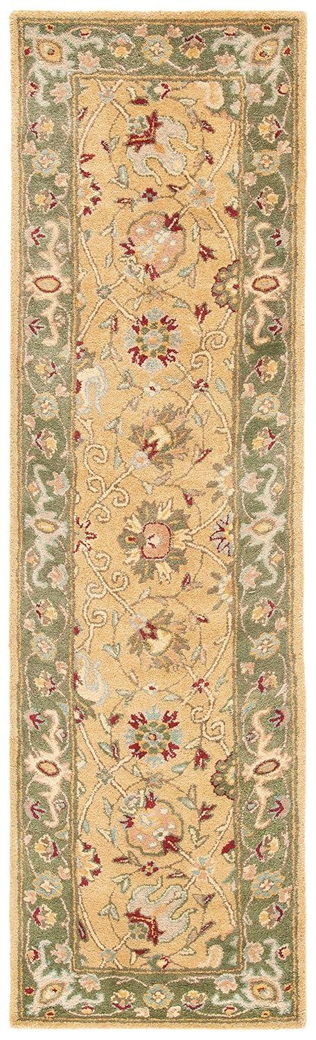 Antiquity AT21 Hand Tufted Indoor Runner Rug - Gold - 2'3"x8' - Safavieh