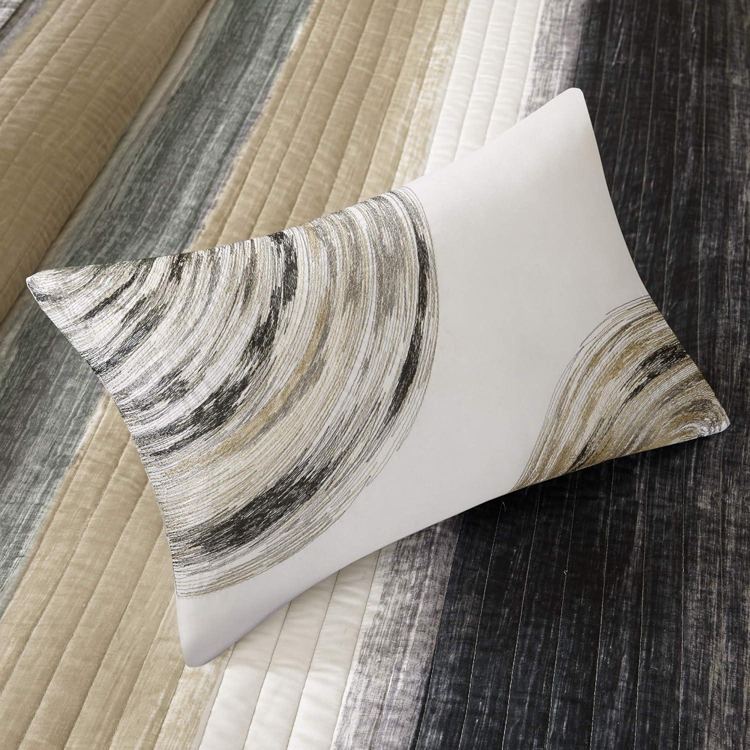 Madison Park Essentials Saben Microfiber Quilt Set with Cotton Bed Sheets