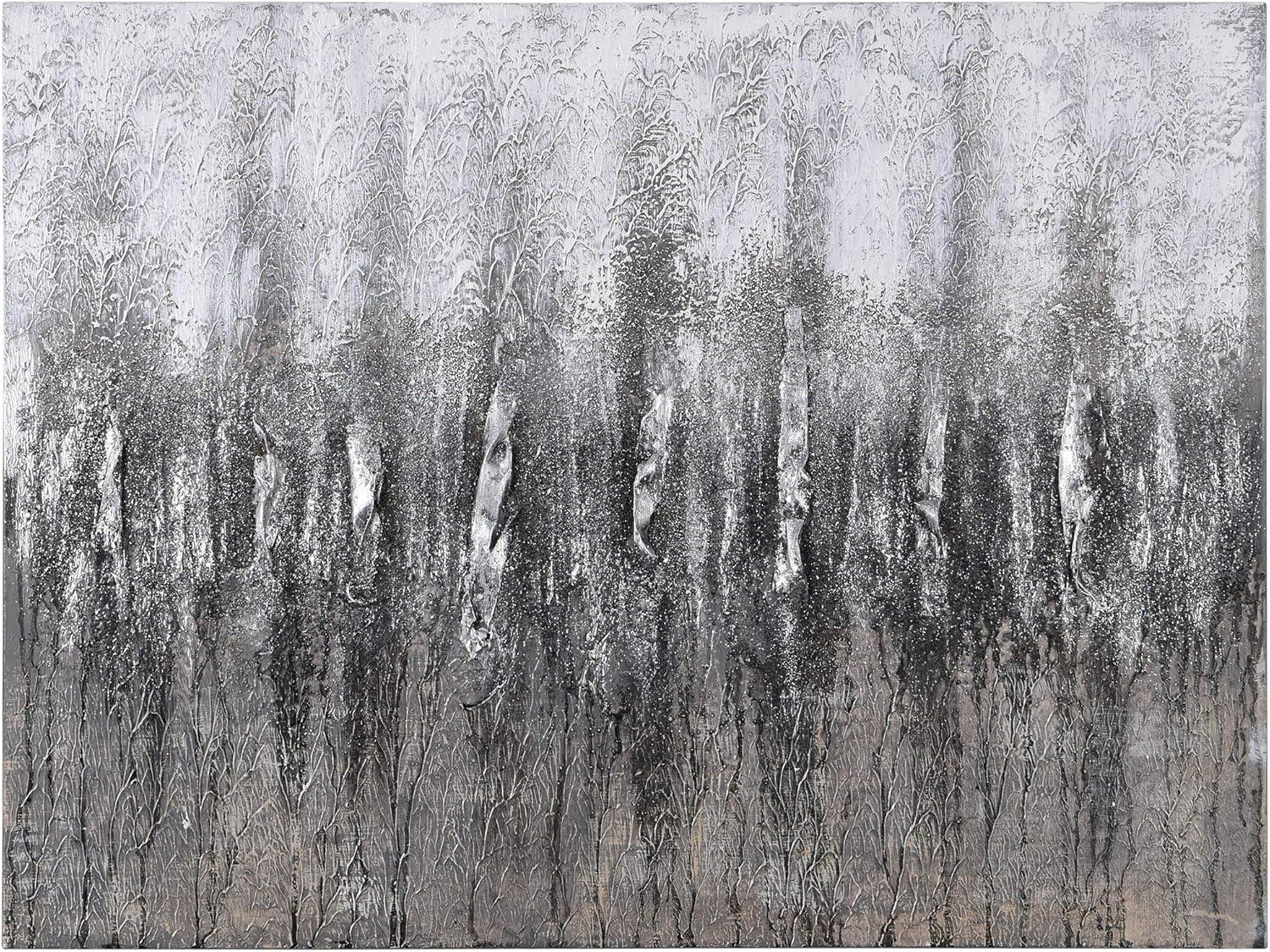 Empire Art Direct Gray Frequency Textured Metallic Hand Painted Wall Art, 30" x 40" x 1.5", Ready to Hang