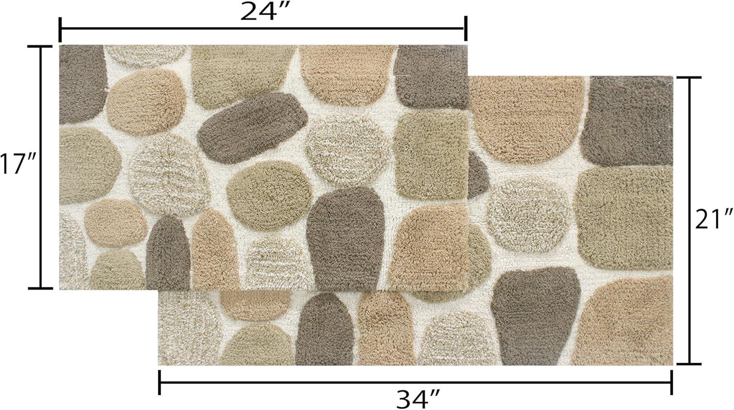 2pc 32"x20" Pebbles Bath Rug Set - Chesapeake Merchandising