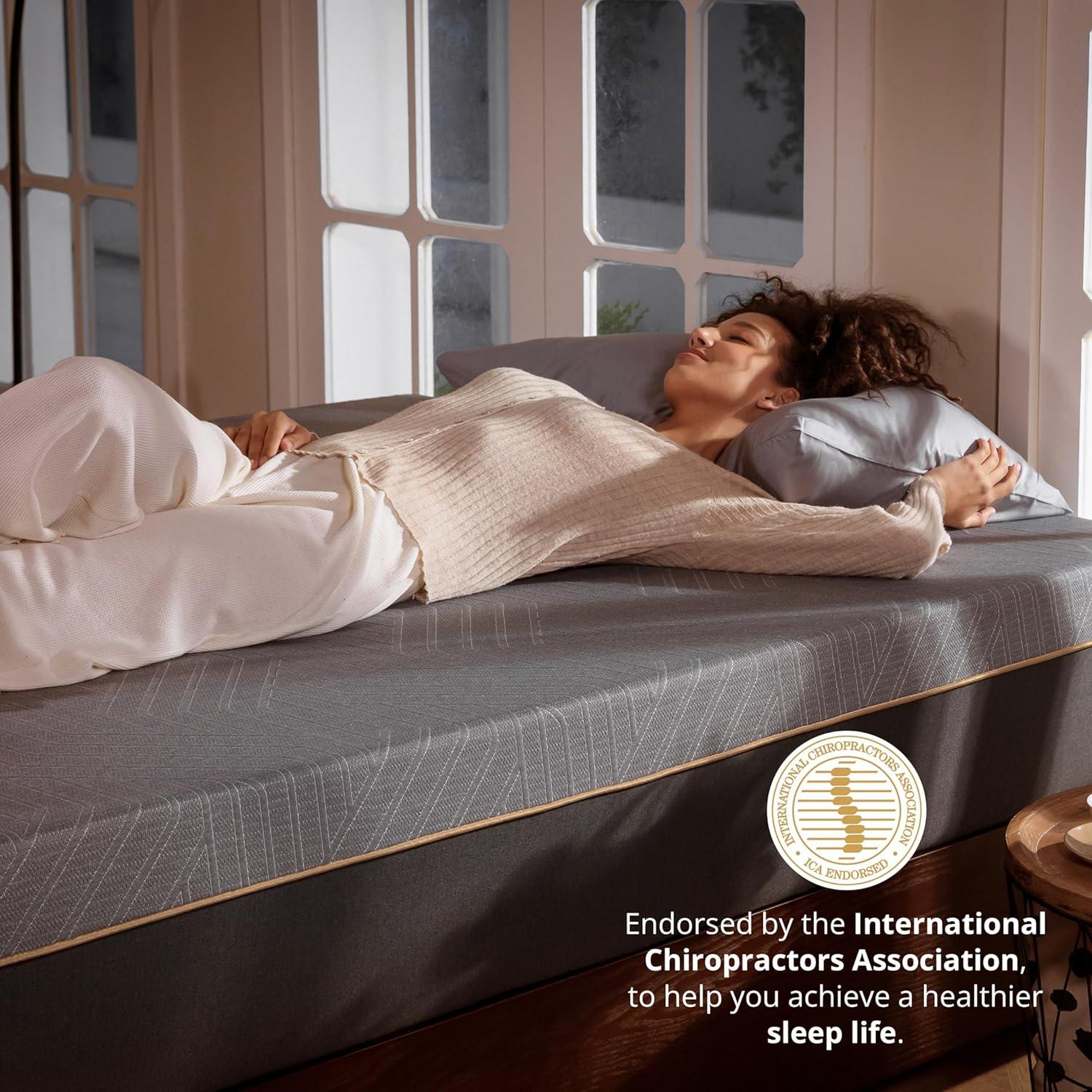 EGOHOME 12 Inch Twin XL Memory Foam Mattress for Back Pain, Cooling Copper Gel Bed in a Box, Foam Made in USA, CertiPUR-US Certified, Therapeutic Medium Firm, Daybed 38x80x12 Black