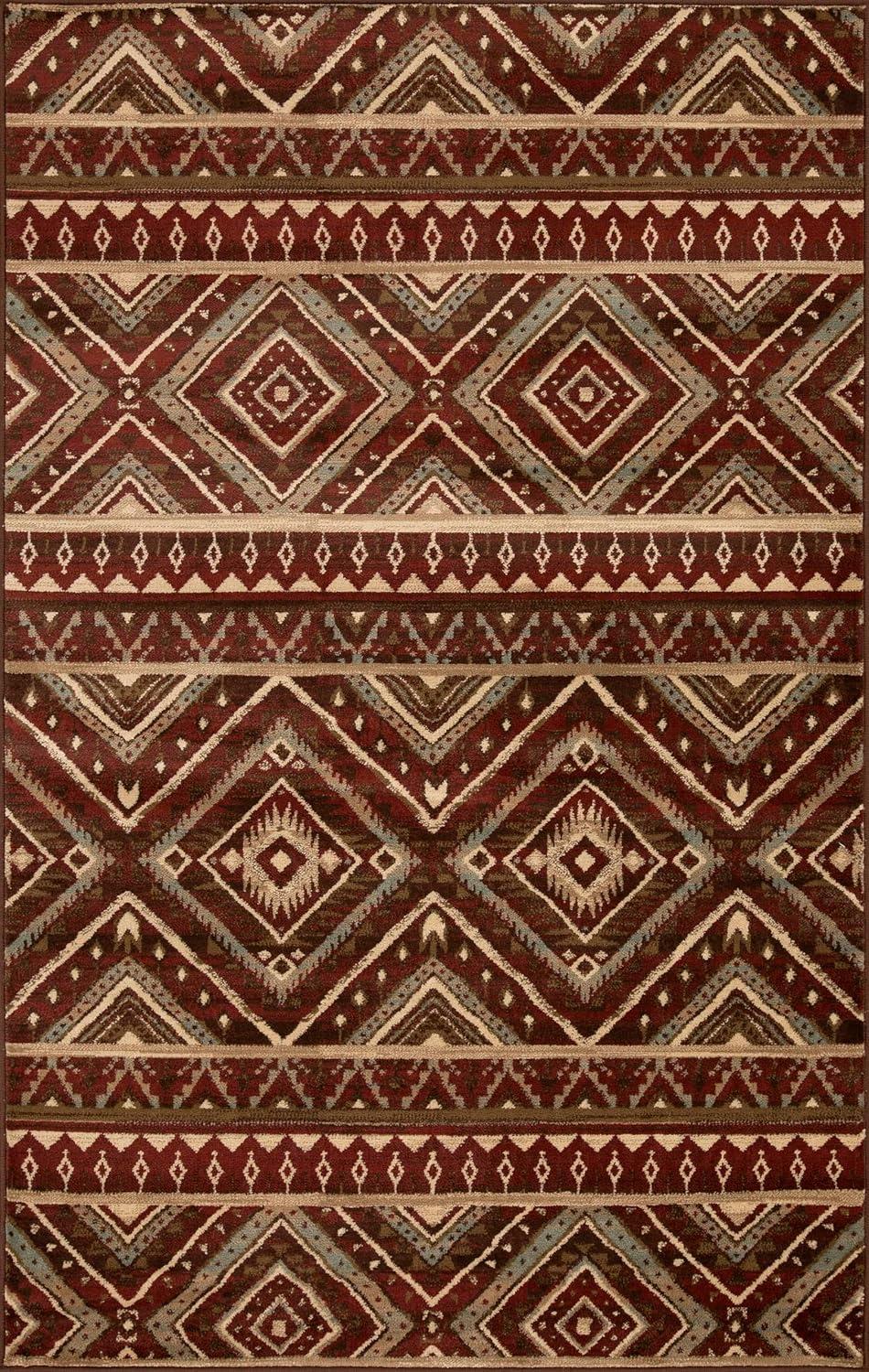 Superior Modern, Farmhouse, Rustic, Traditional Geometric Medallion Area Rug, 5' x 8'