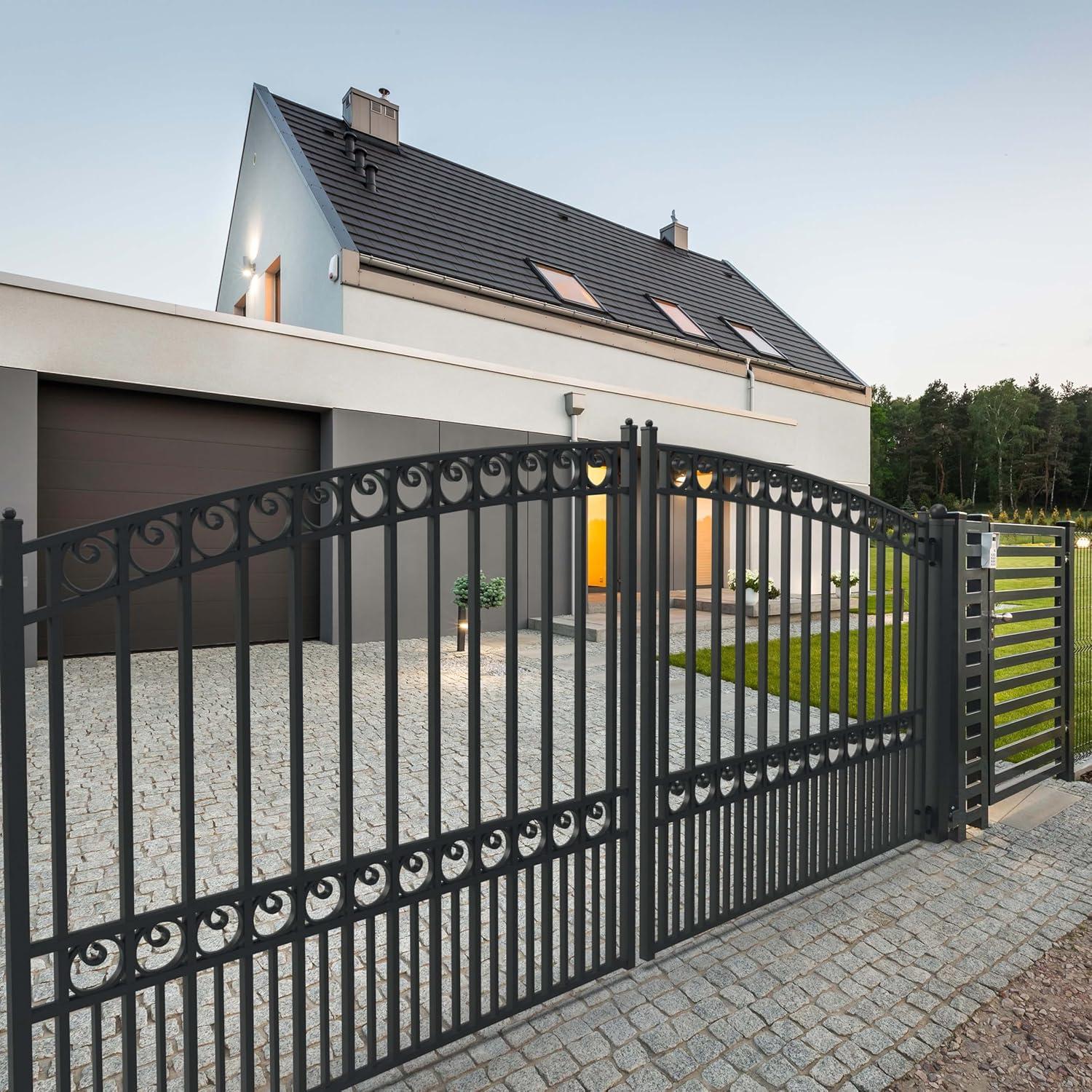 Steel Dual Swing Driveway Gate - PARIS Style