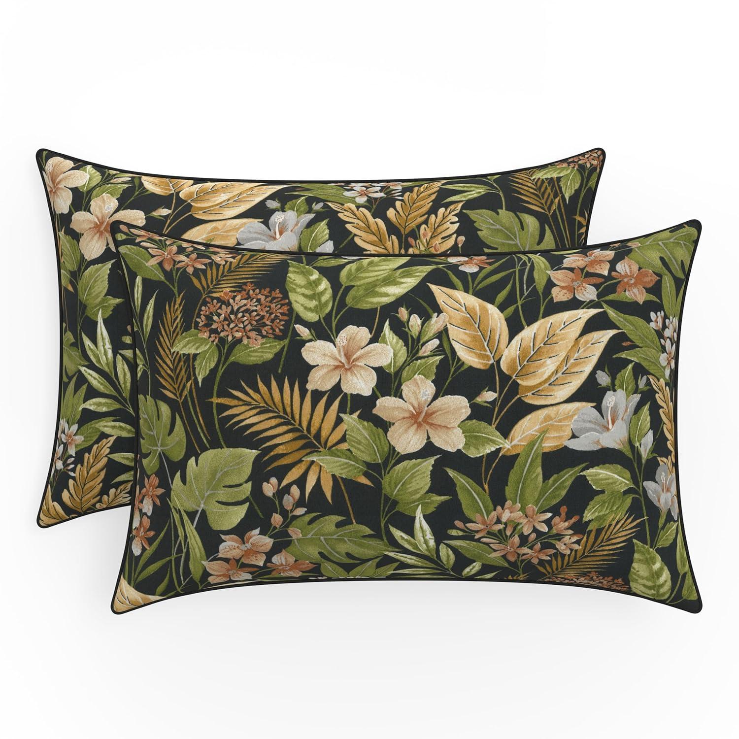 Pillow Perfect Primro Floral Indoor/Outdoor Reversible Throw Pillow (Set of 2)