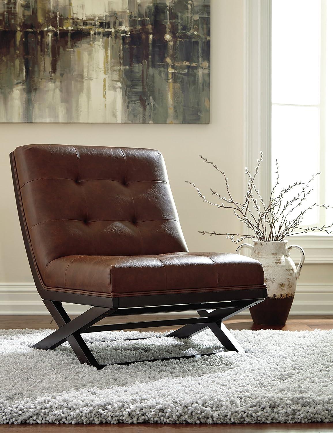 Signature Design by Ashley Contemporary Sidewinder Accent Chair  Brown