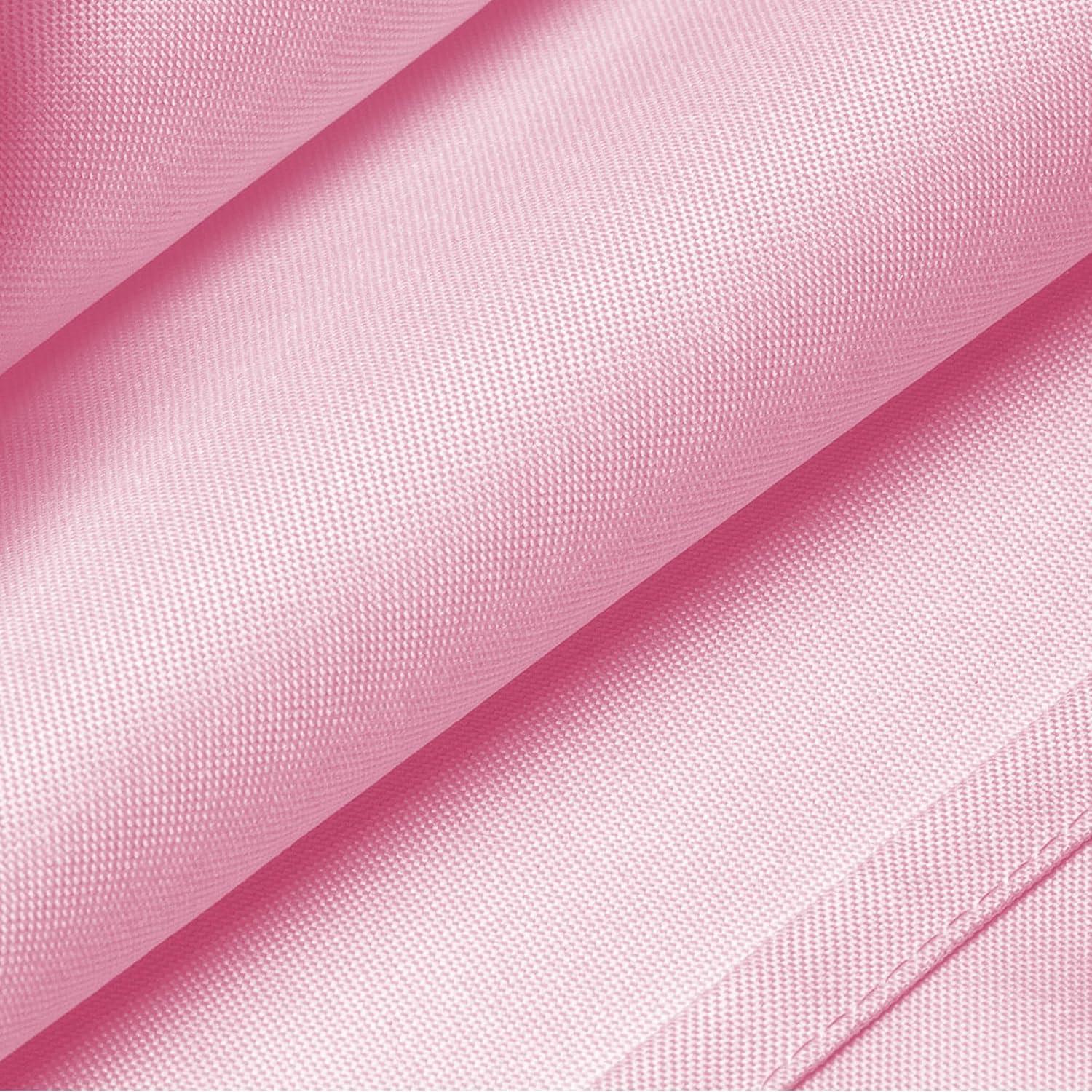Lann's Linens Polyester Fabric Tablecloth for Wedding, Banquet, Restaurant - 108 Inch Round - Pink