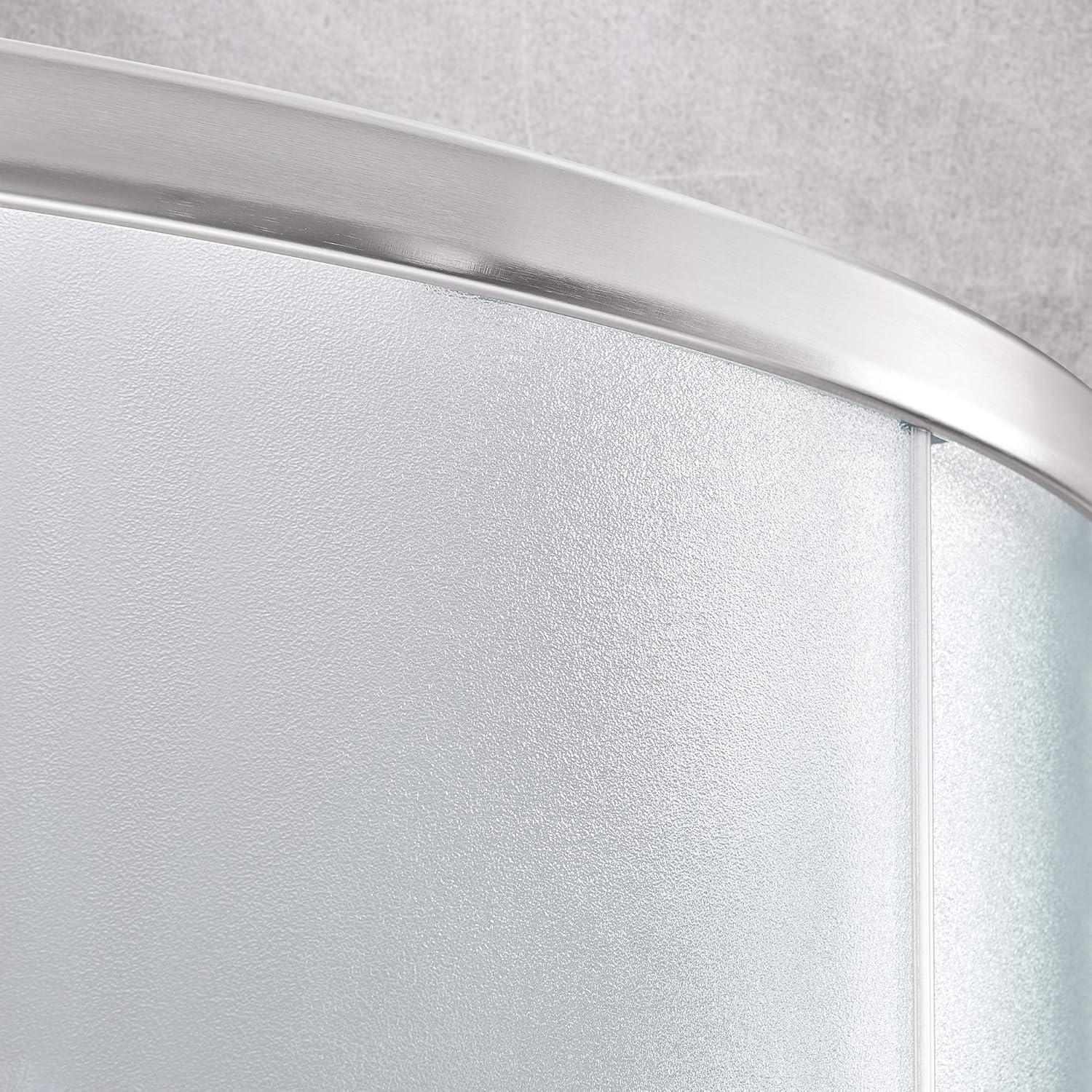 OVE Decors Breeze 33 in. Round Shower Kit w/ Frosted, Base, Wall