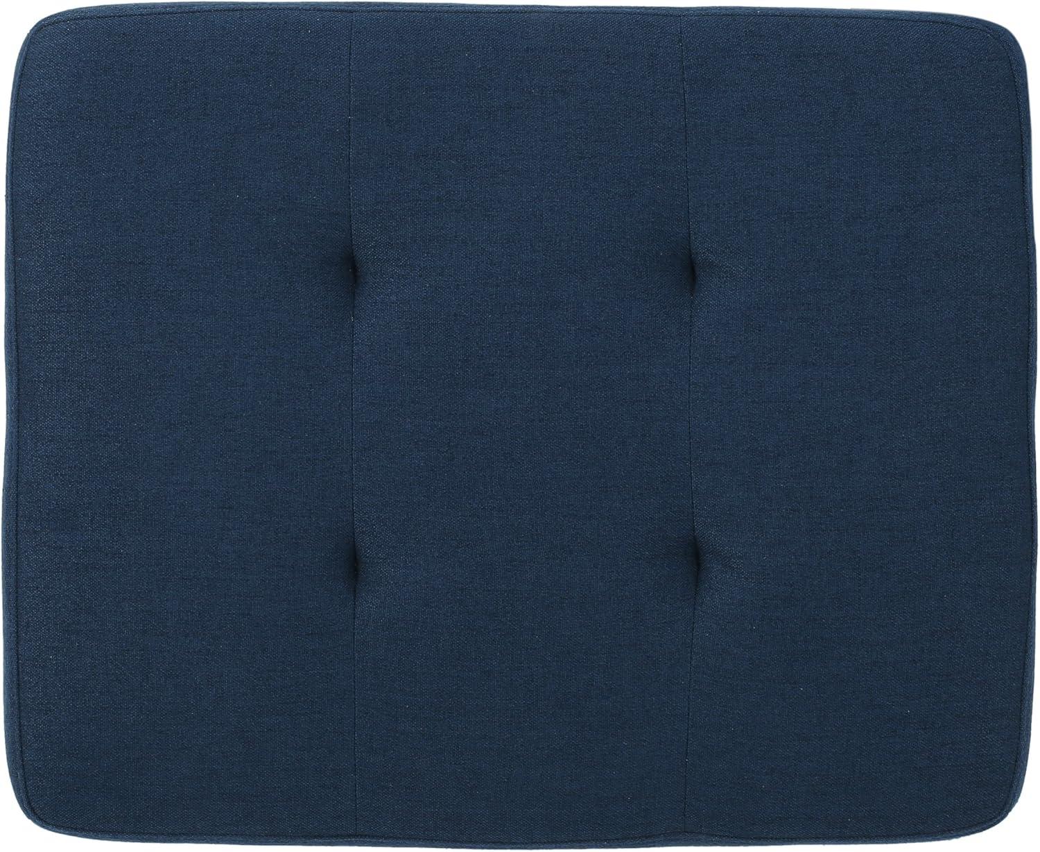 Bridger Mid-Century Ottoman, Dark Blue