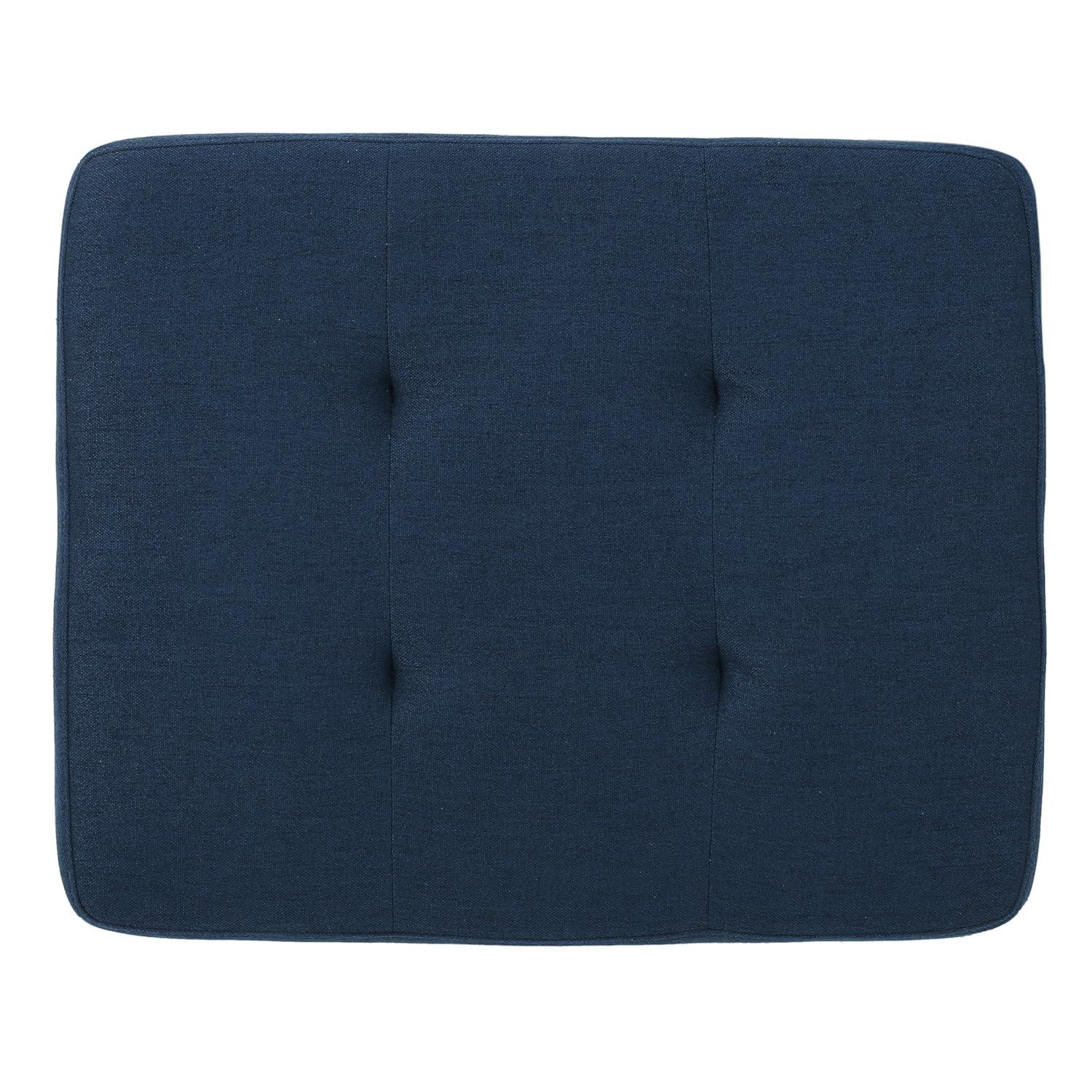 Bridger Mid-Century Ottoman, Dark Blue