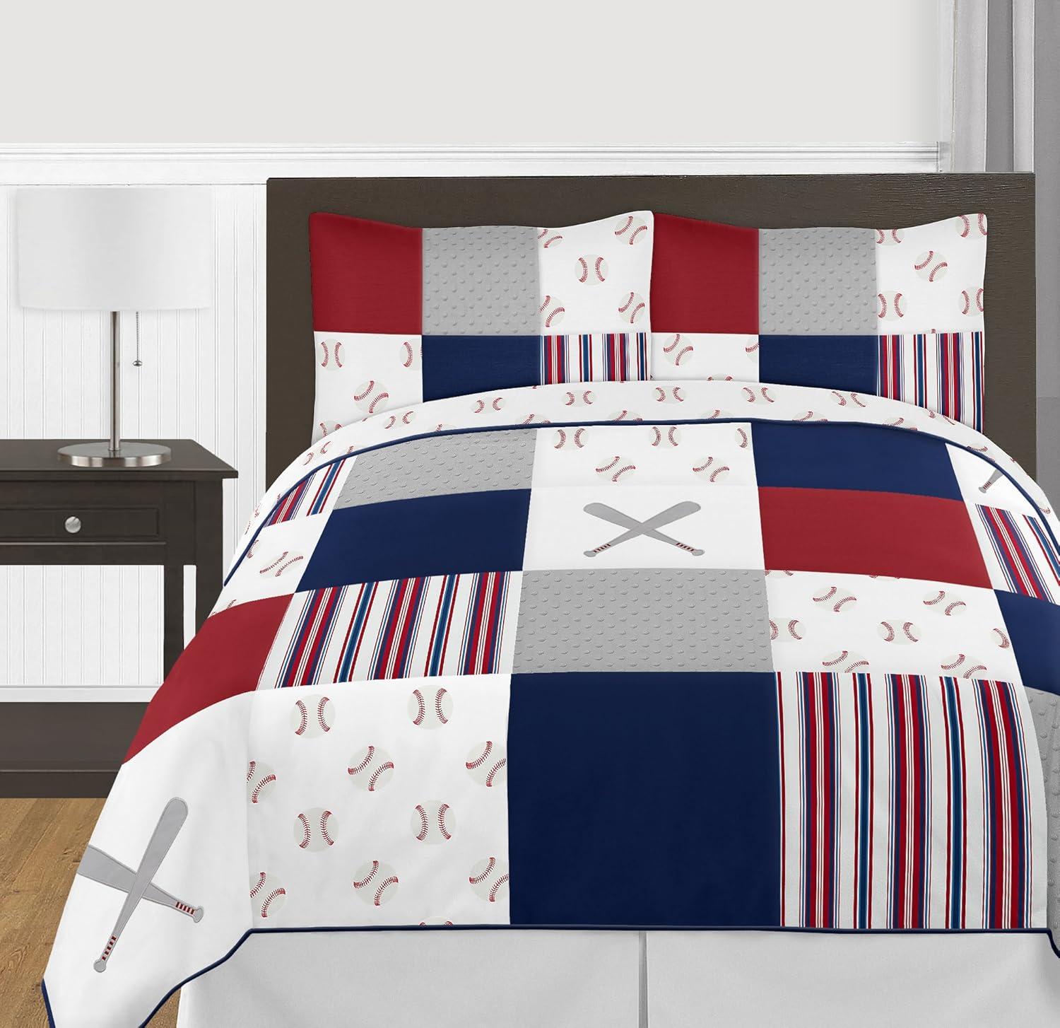 Baseball Patch Reversible Modern & Contemporary Comforter Set