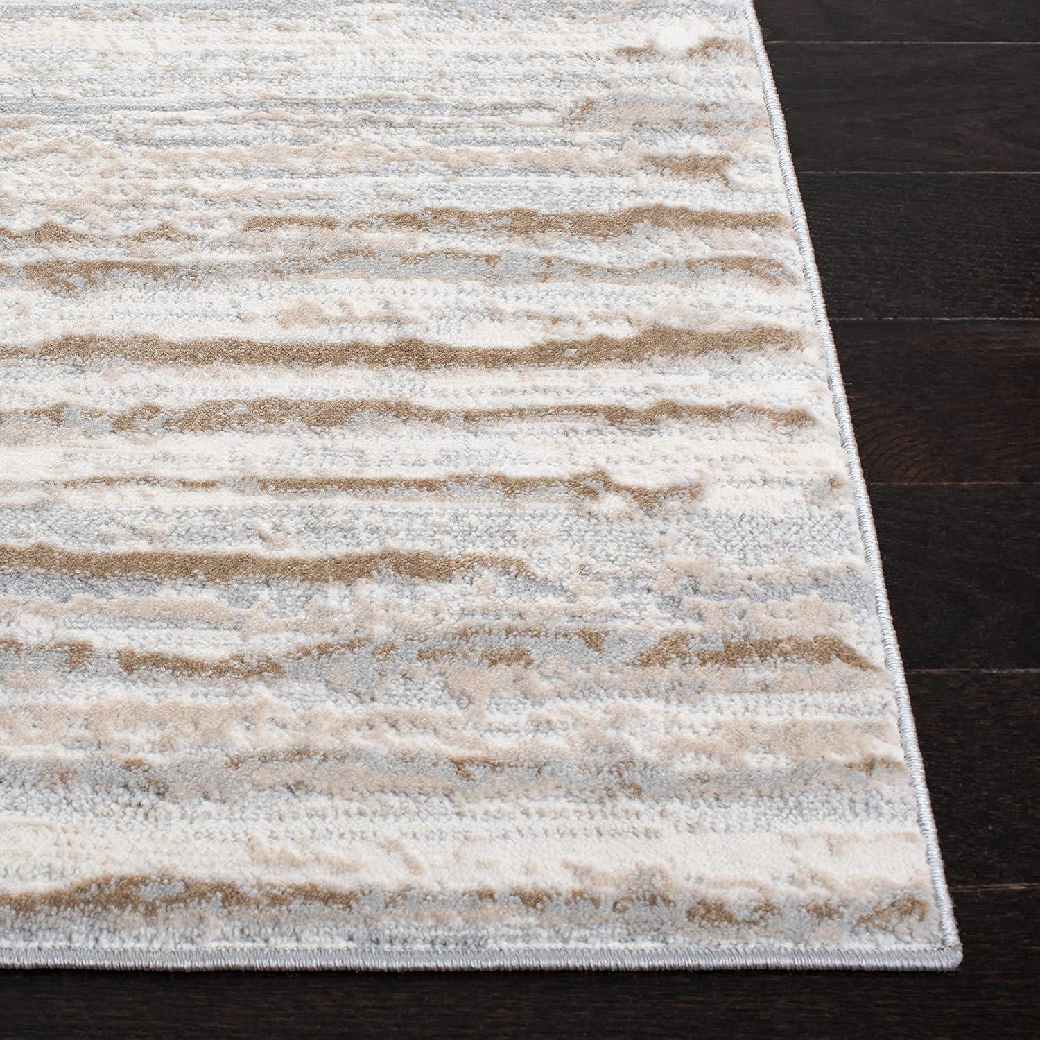 Lagoon LGN518 Power Loomed Area Rug - Grey/Beige - 5'5"x7'7" - Safavieh