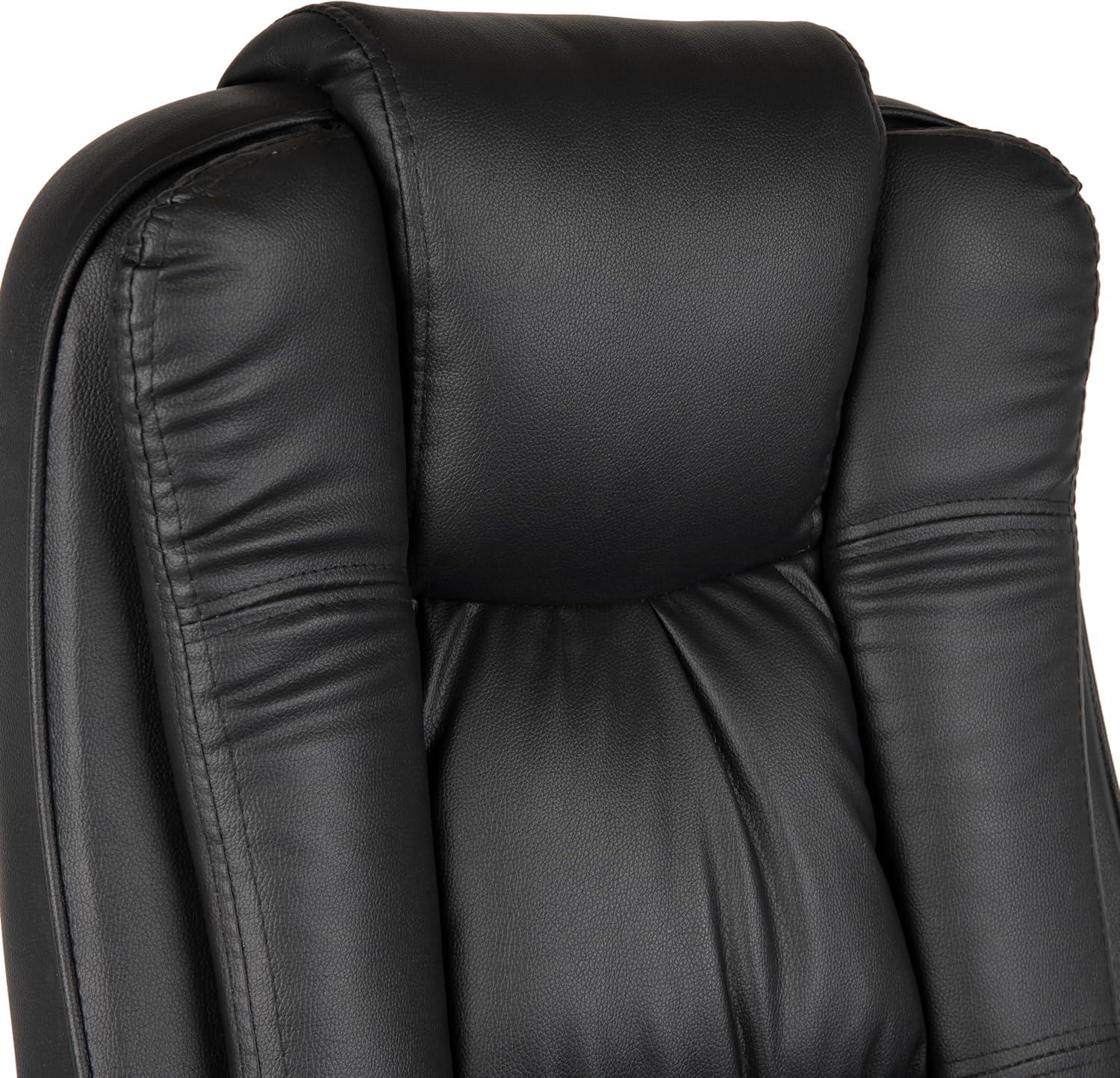 Mind Reader Executive Office Chair with Headrest, Height Adjustable, Desk Chair, Office, 23"L x 25"W x 45-49"H