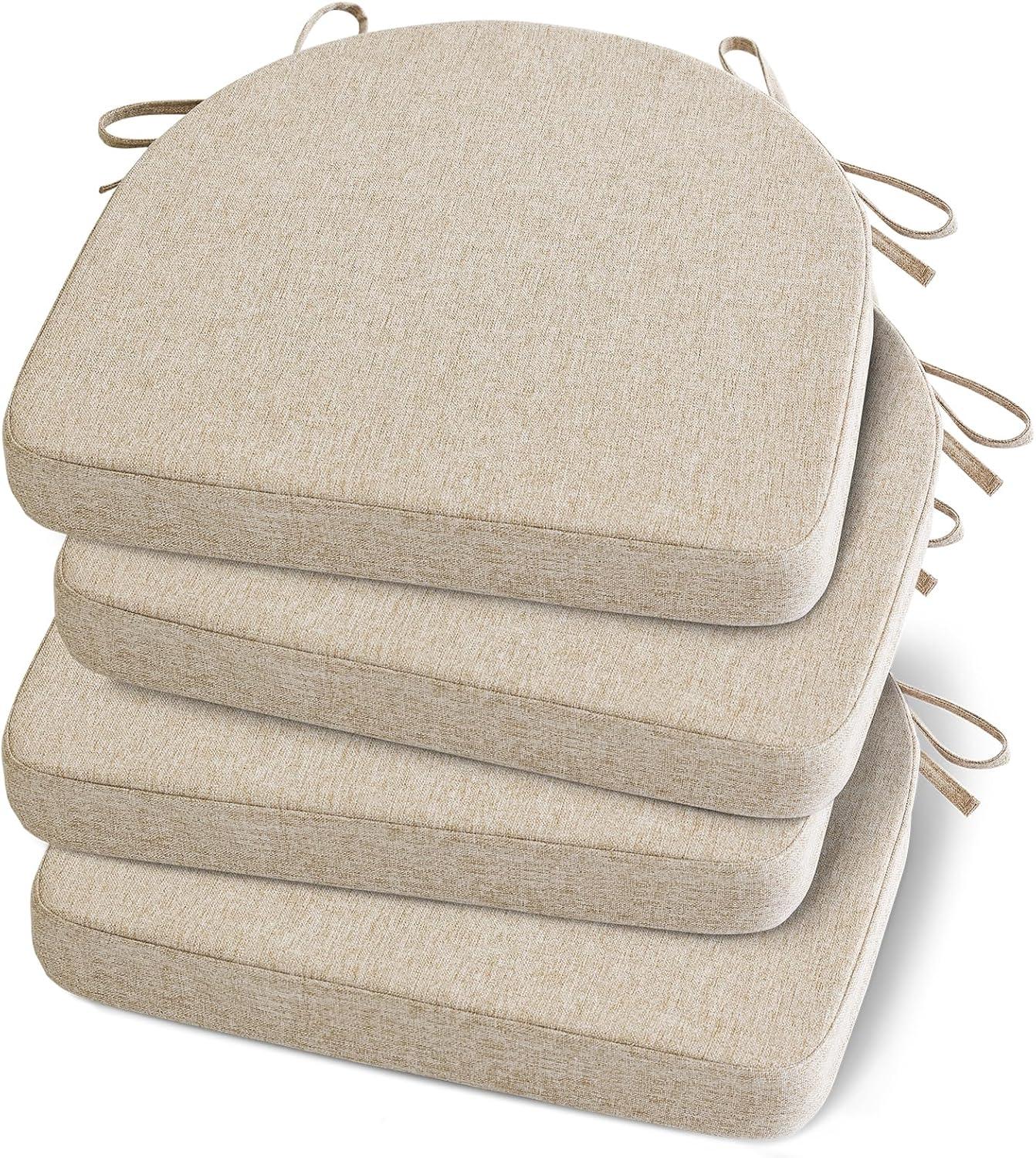 Chair Cushions for Kitchen Chairs Set of 4 Dining Chair Pads, Universal Non-Slip Dining Chair Cushions with Ties for Office Use