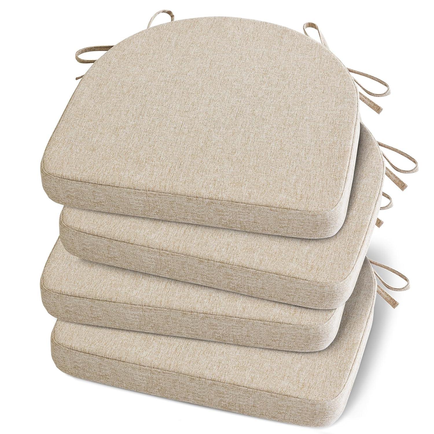 Chair Cushions for Kitchen Chairs Set of 4 Dining Chair Pads, Universal Non-Slip Dining Chair Cushions with Ties for Office Use