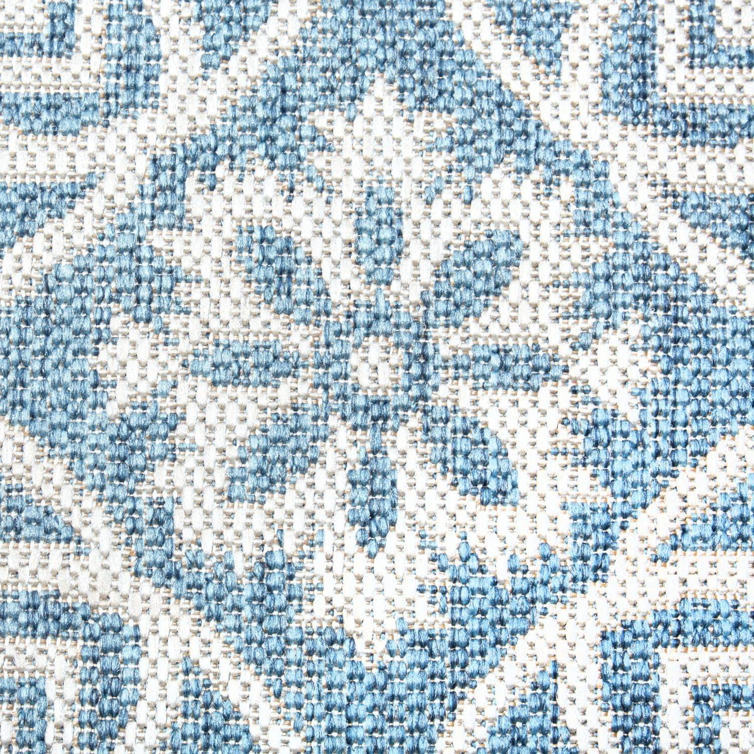 Nicole Miller New York Patio Country Danica Geometric Indoor/Outdoor Area Rug, Blue/Gray