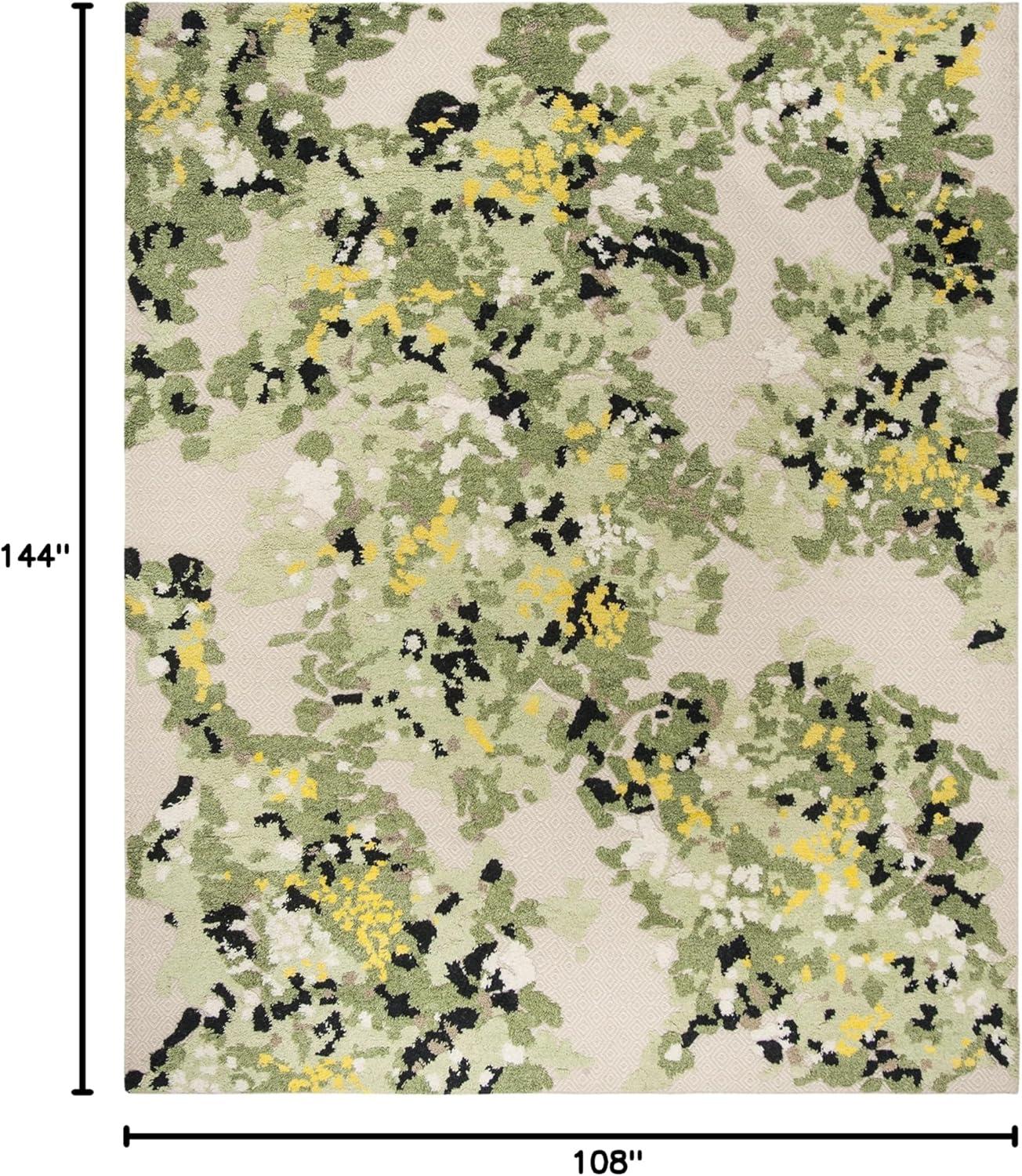 SAFAVIEH Kenya Lorraine Abstract Area Rug, Green/Beige, 9' x 12'