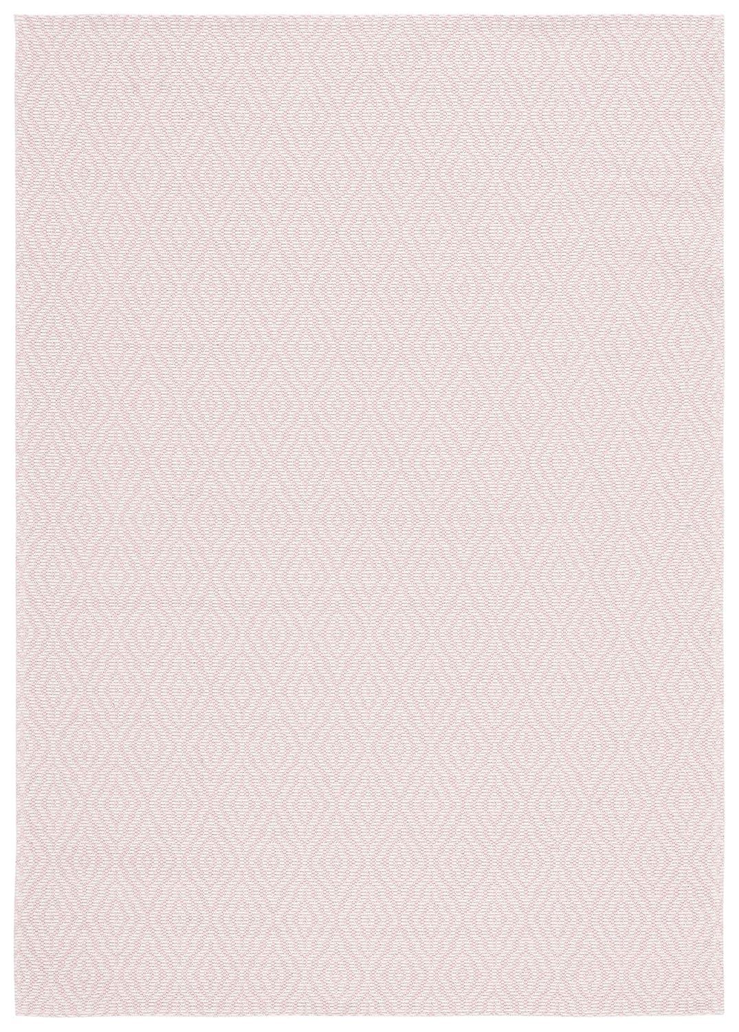 Martha Stewart Rugs Martha Stewart 484 Cotton Geometric Rug in Pink/Ivory