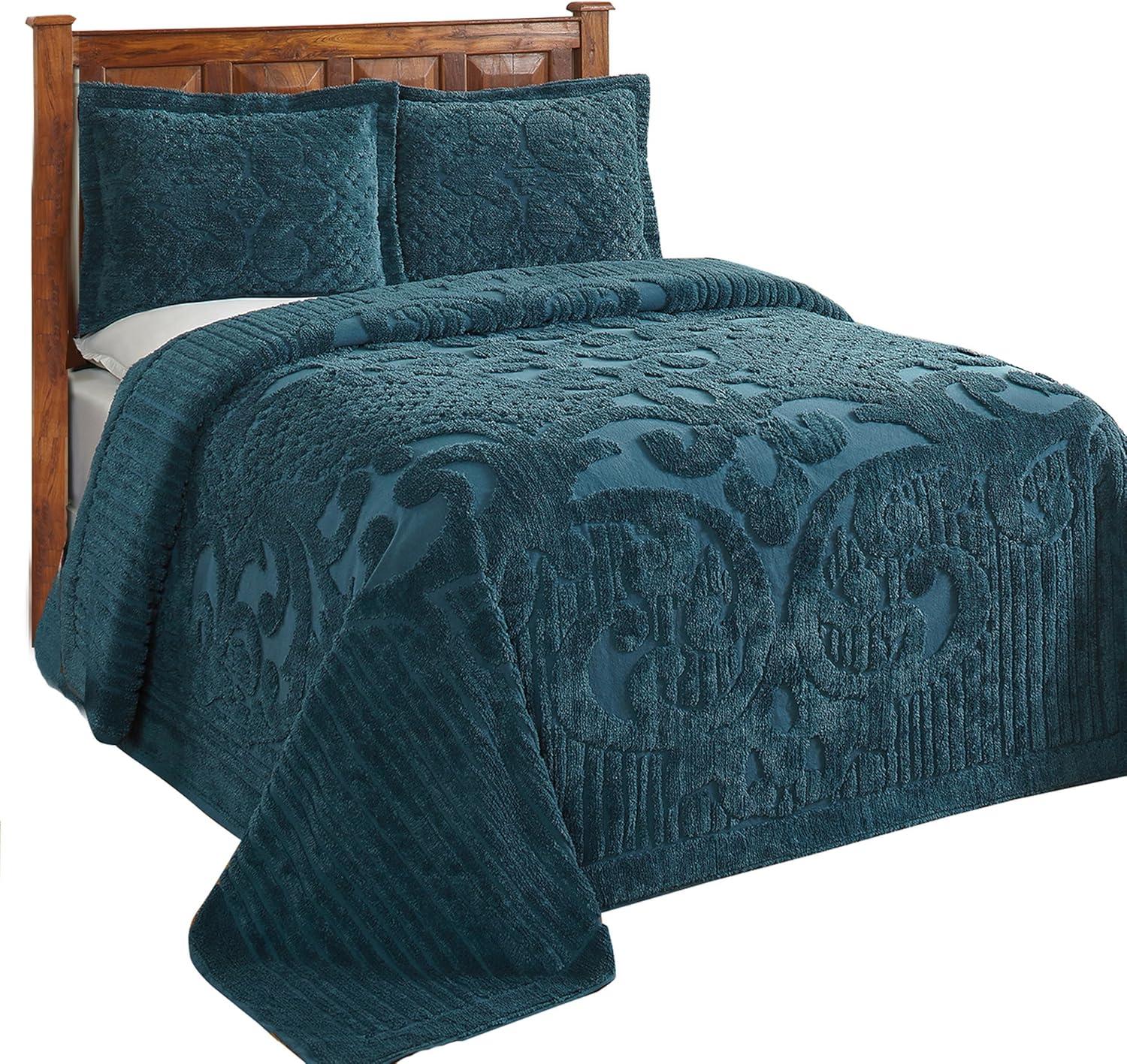 Better Trends Ashton 100% Cotton Chenille Bedspread with Medallion Pattern,  Soft & Breathable Coverlet, Luxurious Bedding for All Seasons, Machine Washable