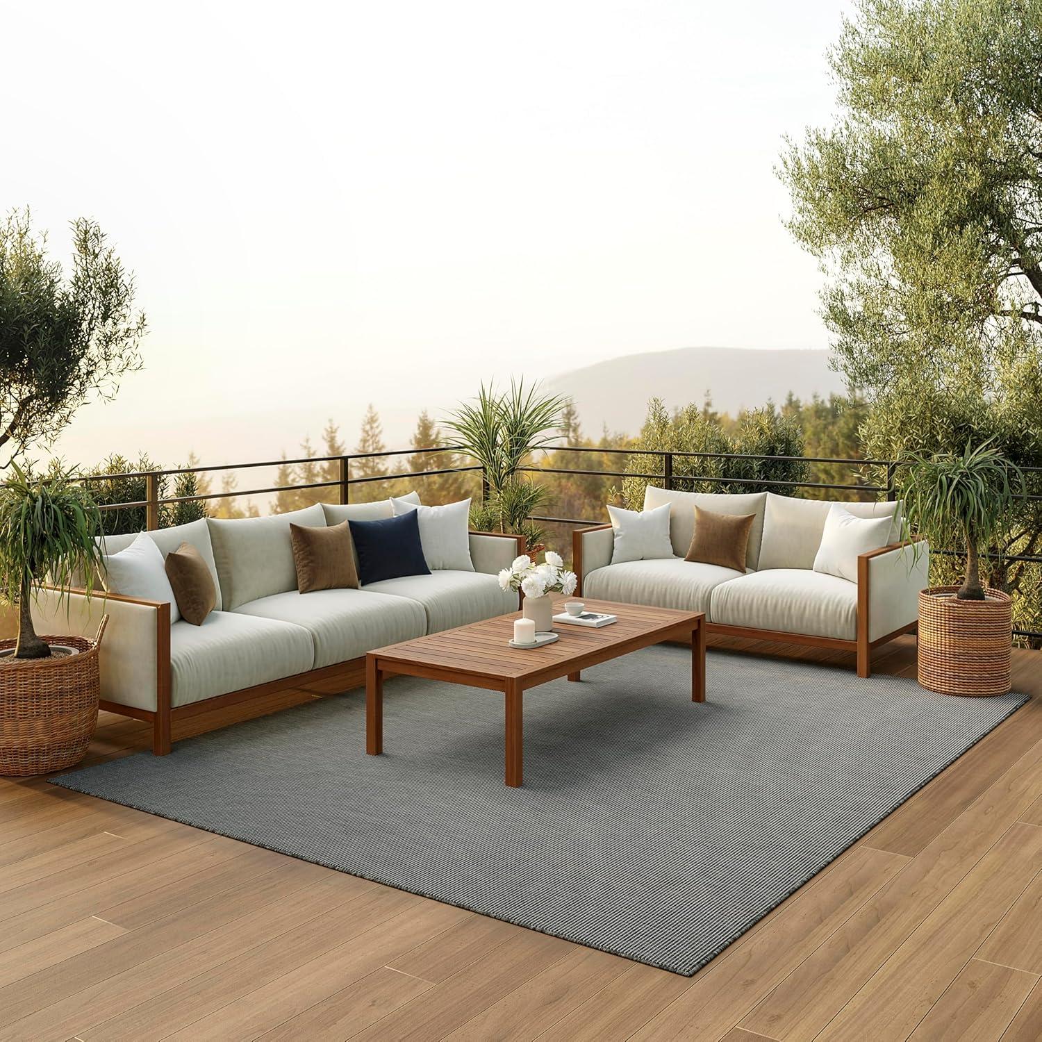 Nourison Positano POS01 Indoor/outdoor Area Rug - Charcoal 8' x 10'