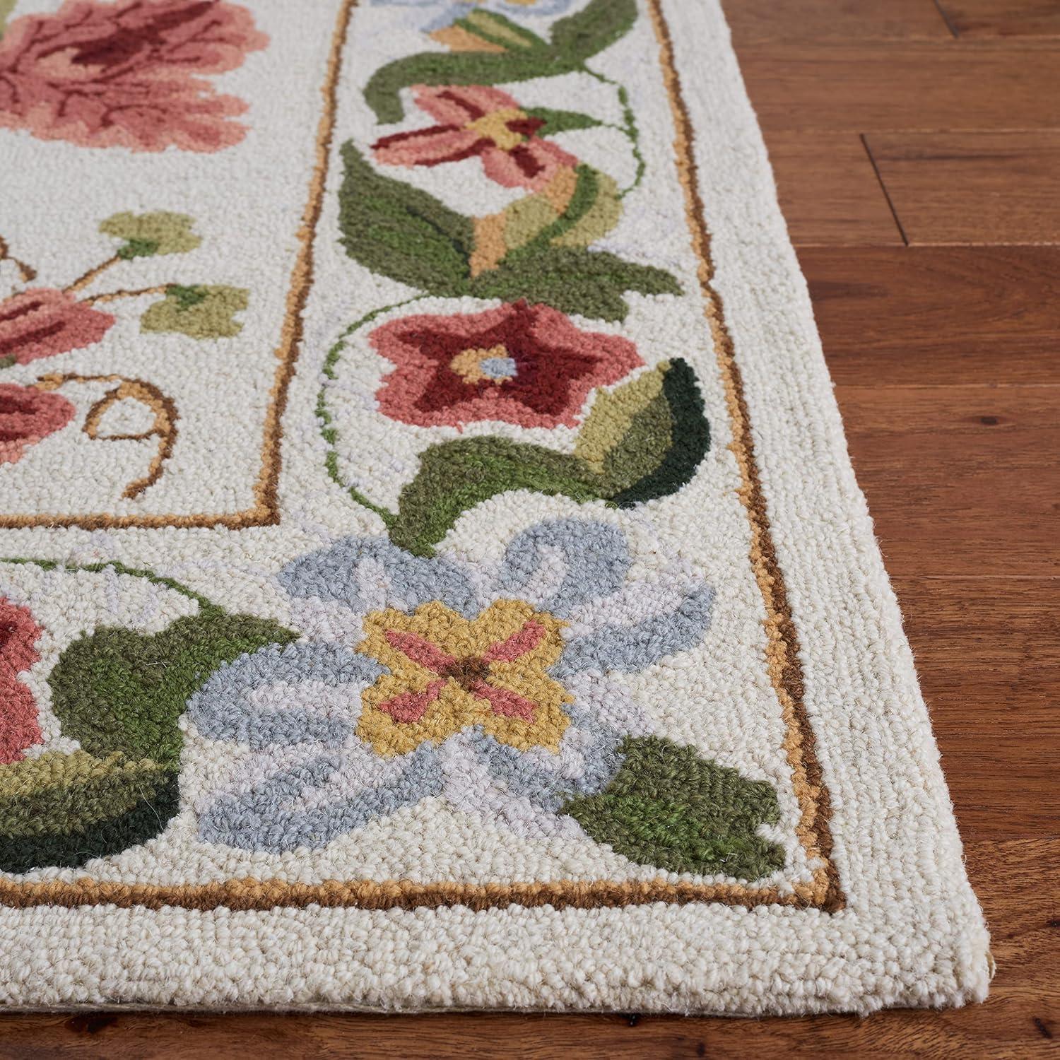 Chelsea HK311 Hand Hooked Runner Rug - Ivory - 2'6"x10' - Safavieh.