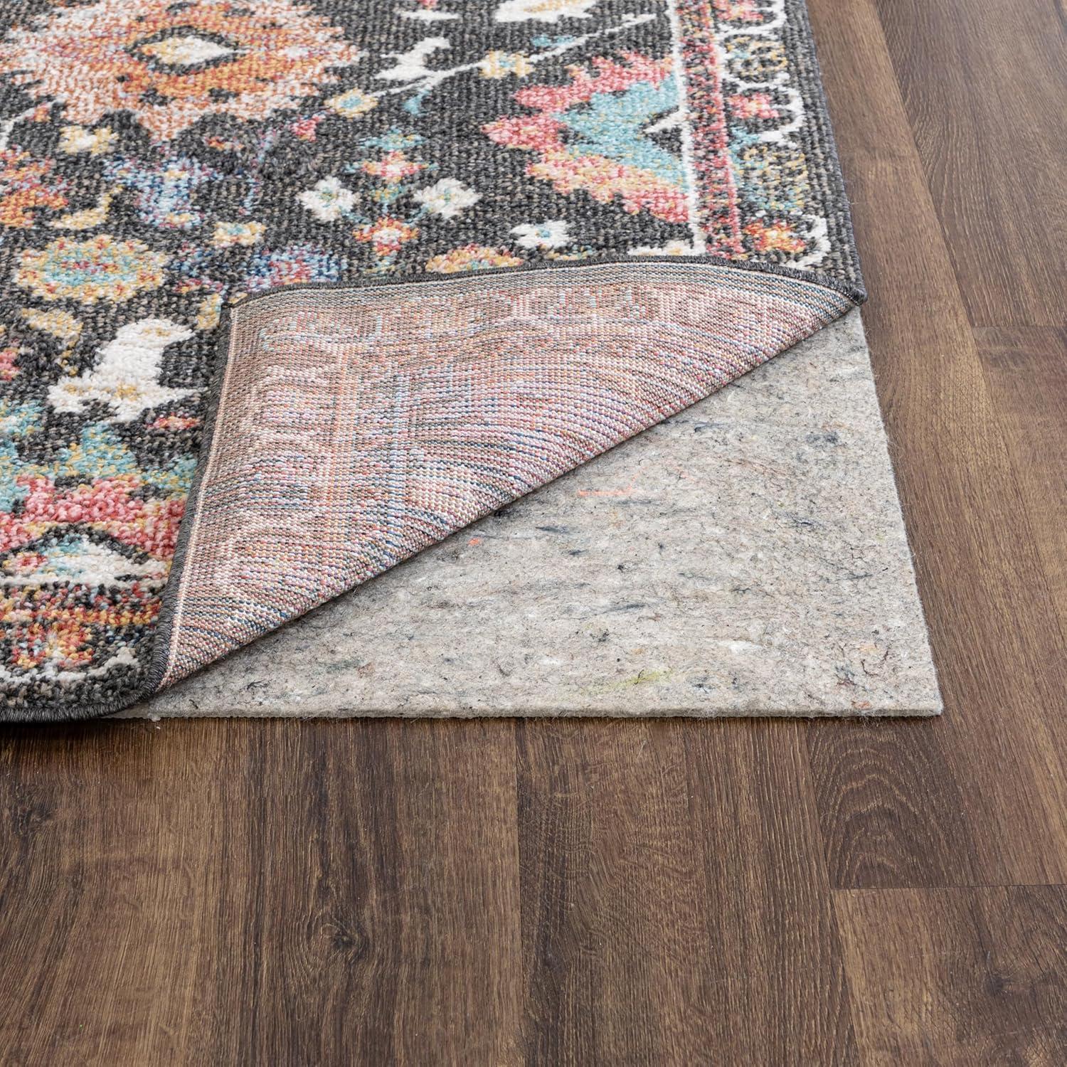 2'x4' Premium Dual Surface Rug Pad Natural - Mohawk Home: Skid-Resistant, Gray, Rectangle, Polyester, Latex Backing
