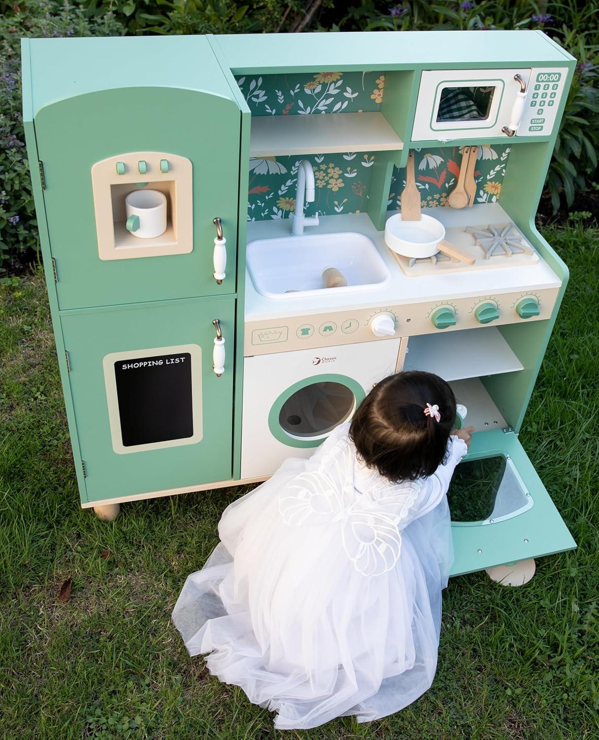 Classic Toy Children's Wood Play Vintage Kitchen - Ages 3 and up