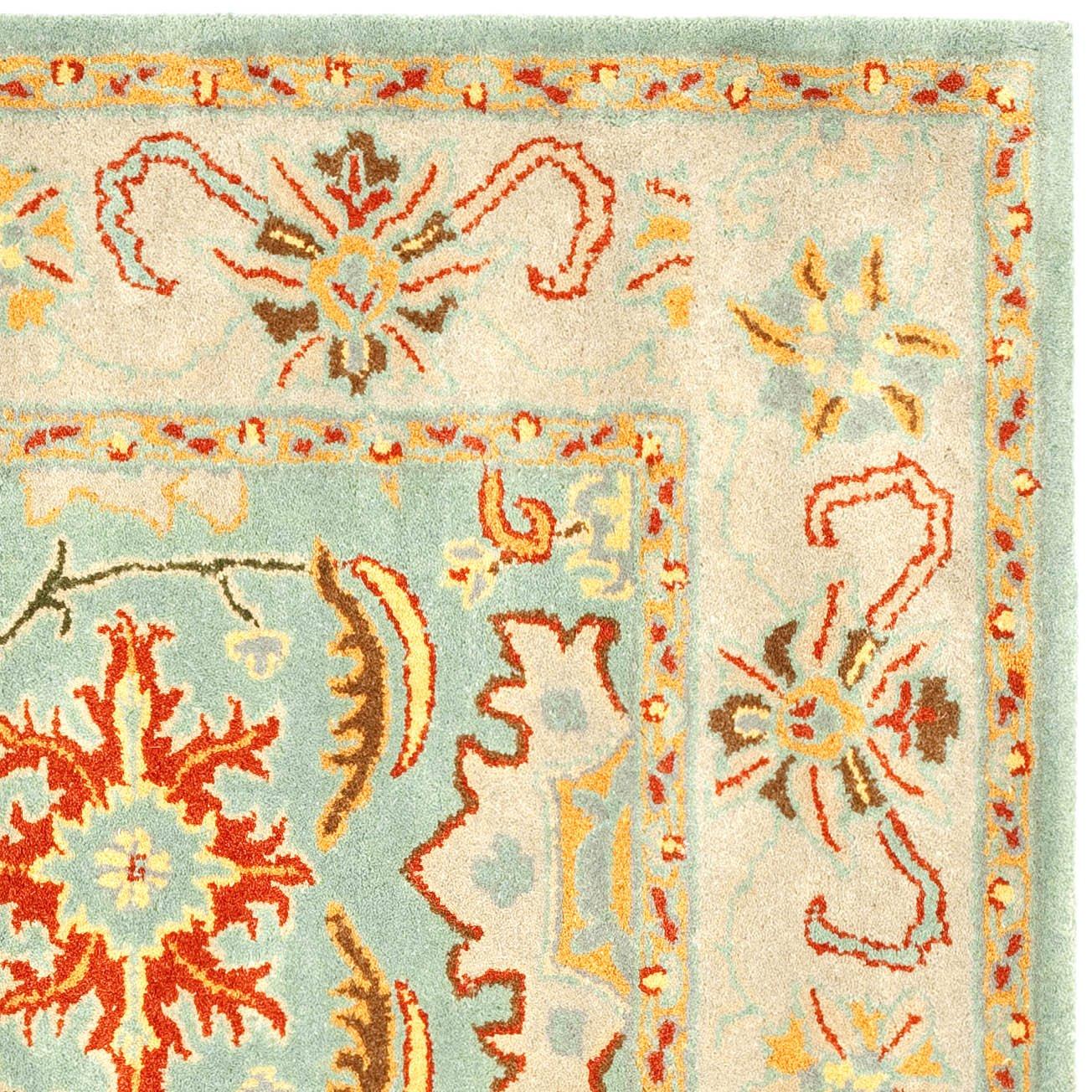 Heritage HG734 Handmade Area Rug - 6'x6' - Light Blue/Ivory - Safavieh