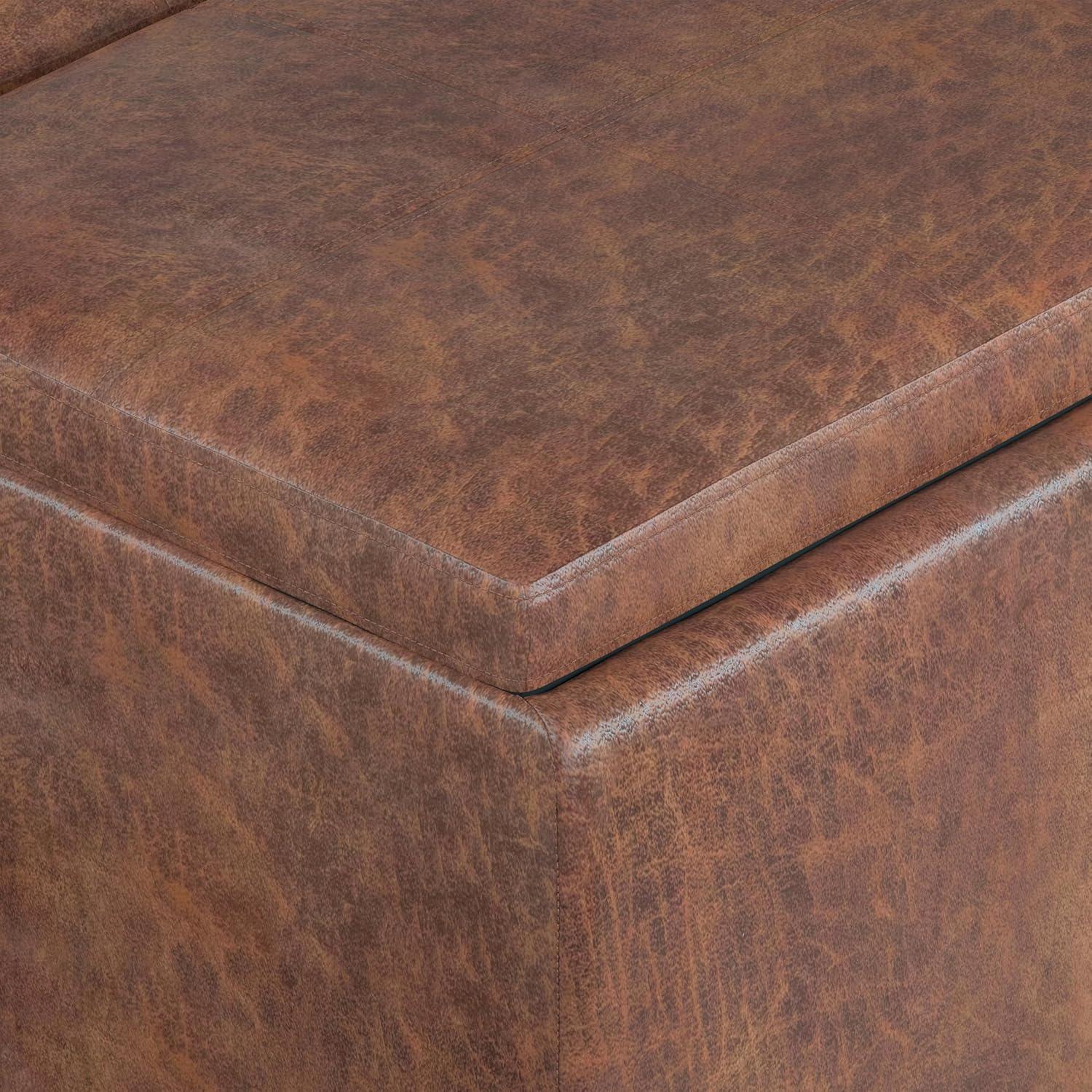 Simpli Home Avalon Extra Large Storage Ottoman Bench,Assembled