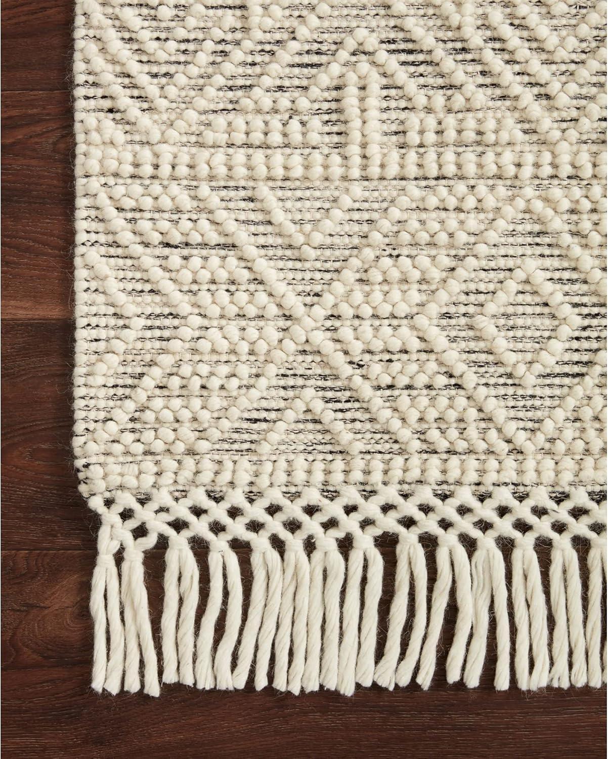 Loloi II Noelle Ivory / Black Geometric Area Rug 2'-0" x 5'-0"