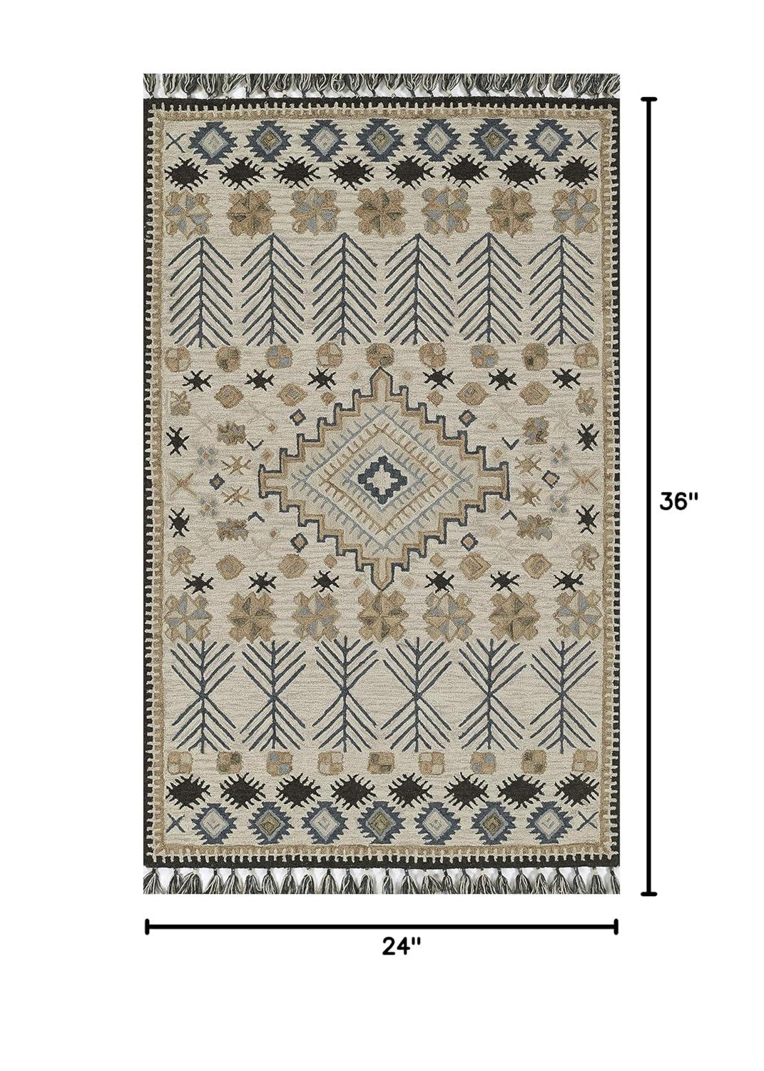 Momeni Tahoe Hand Tufted Wool Transitional Ivory Area Rug 2' X 3'