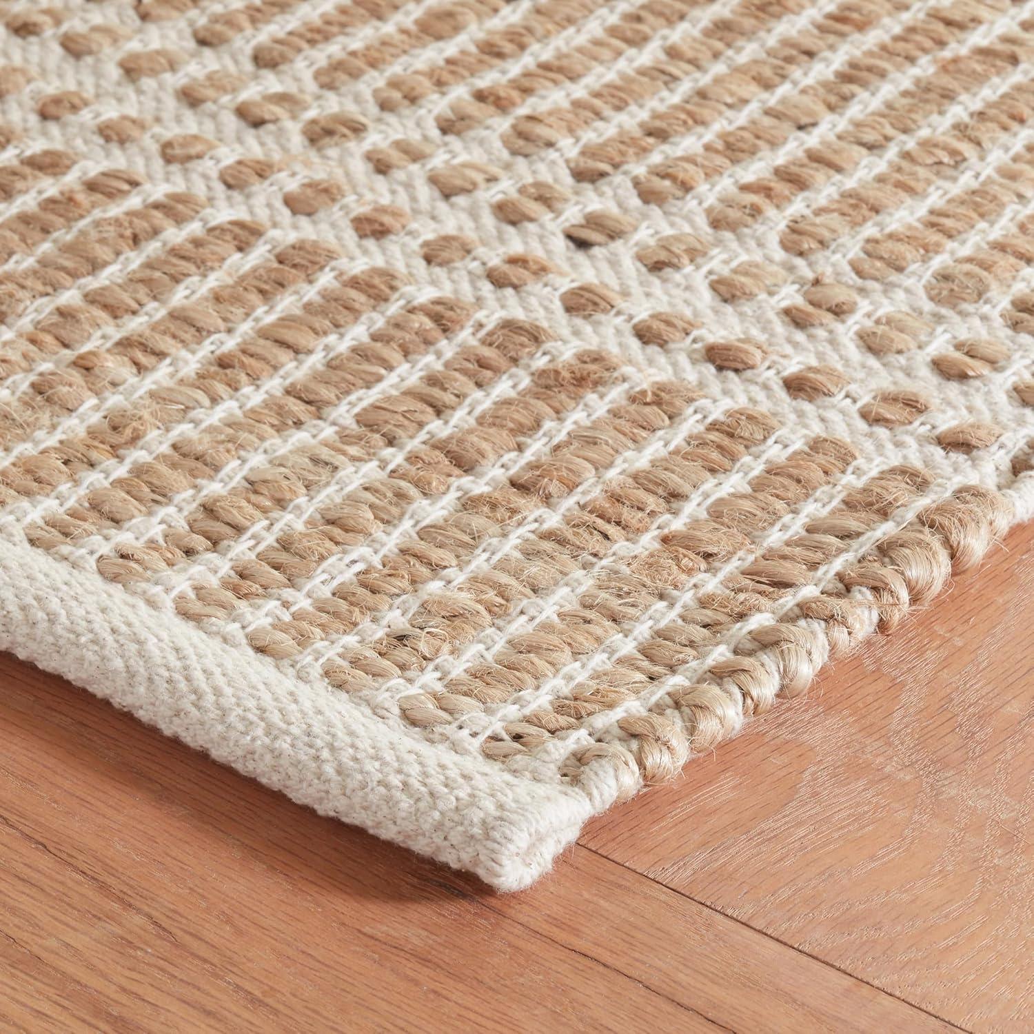 Milo Ivory Handwoven Jute/Cotton Rug
