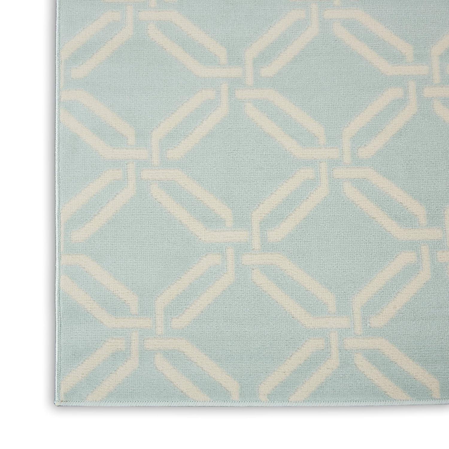 Nourison Jubilant Modern Trellis Green 7'10" x 9'10" Area Rug, (8' x 10')